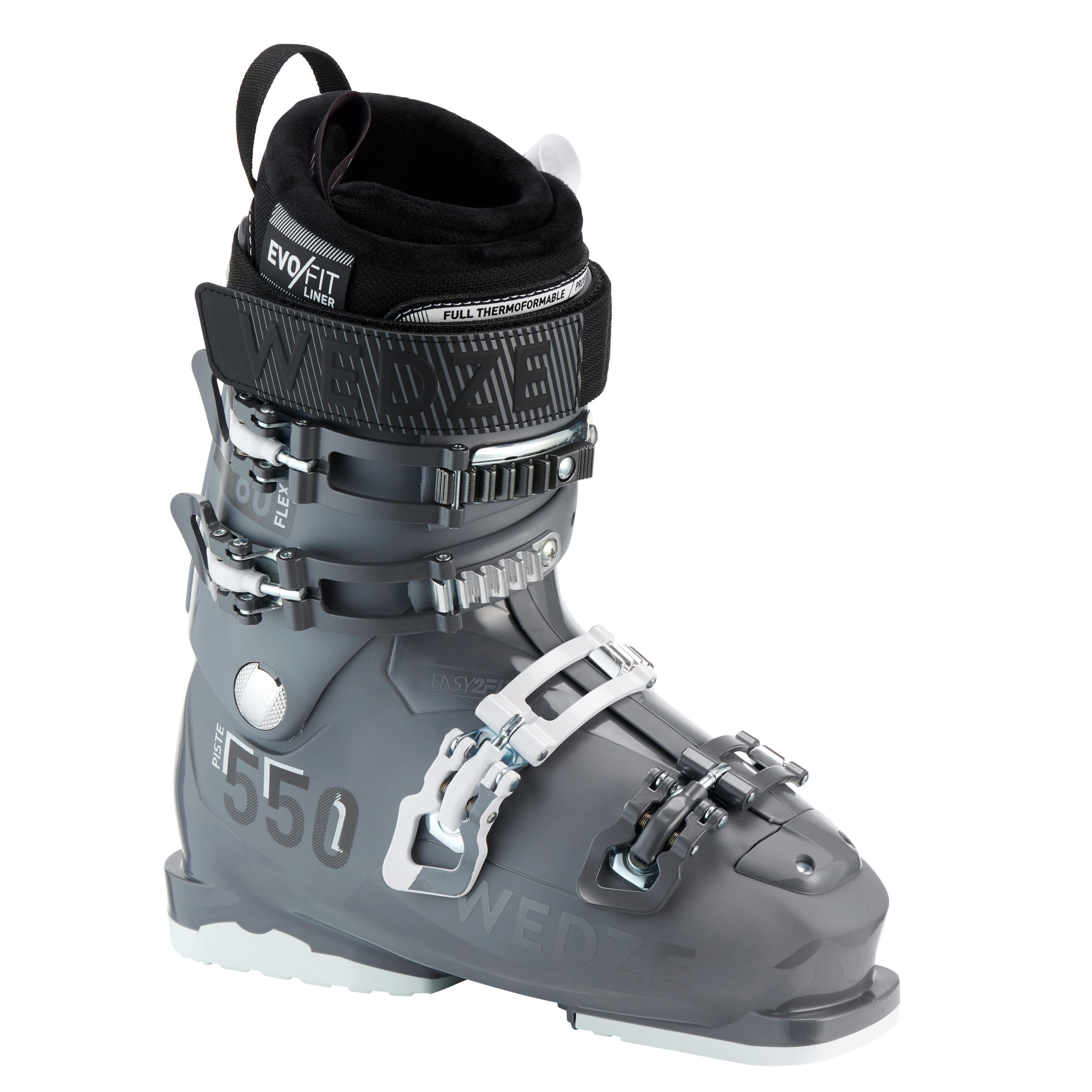 Wedze Skischuhe Piste Evofit 550 Damen grau