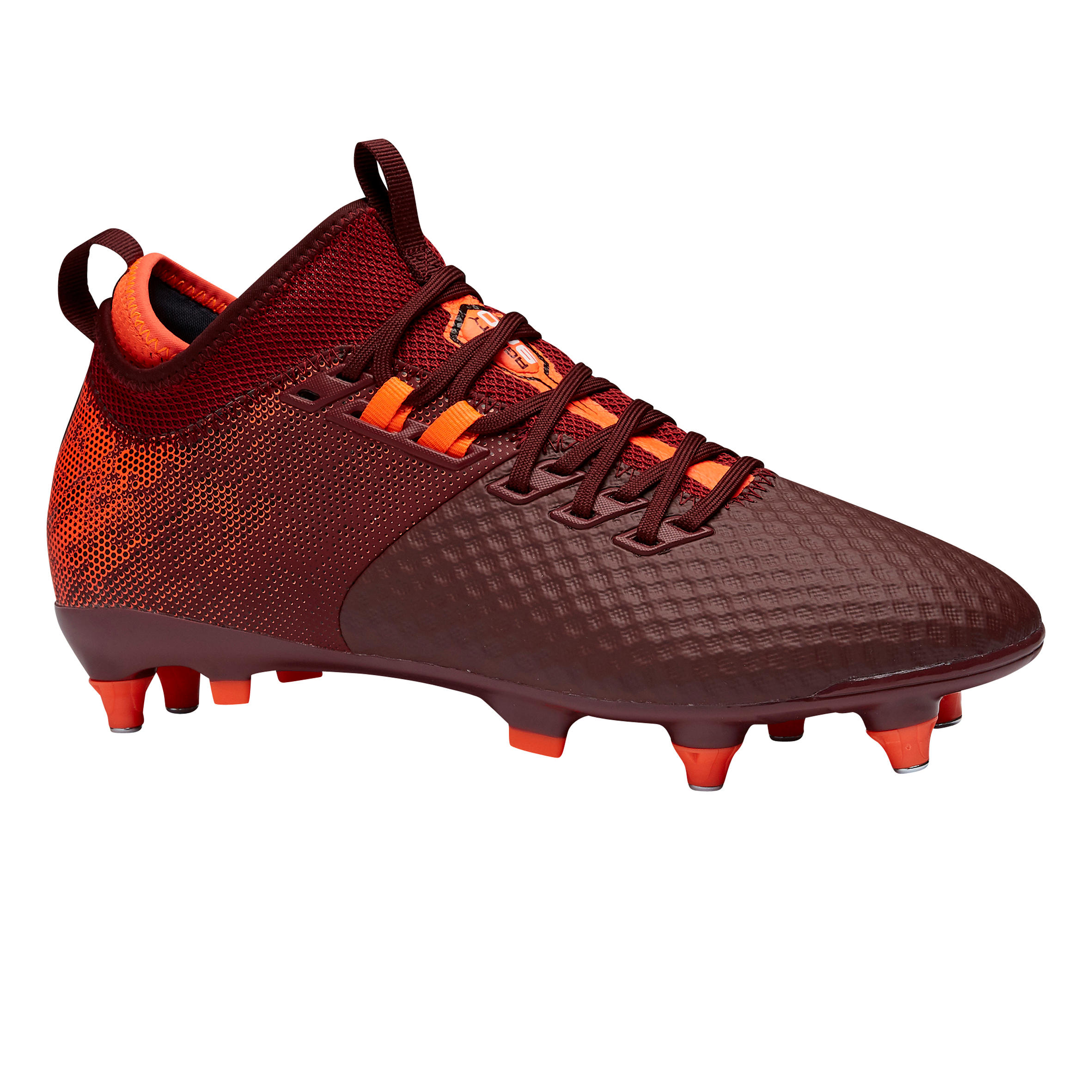 Kipsta Fussballschuhe Stollen Agility 900 Mesh Halbhoch SG Erwachsene bordeaux