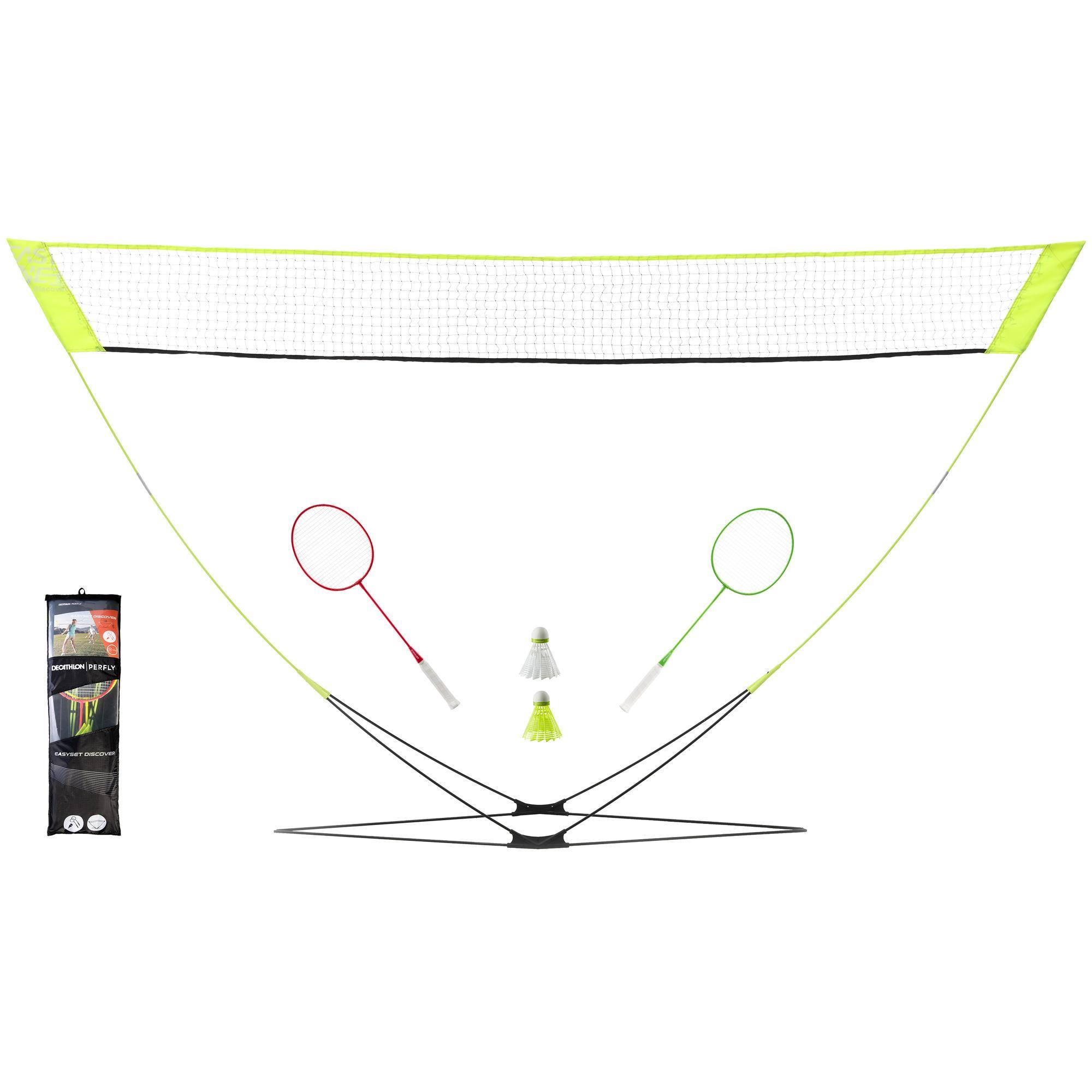 Perfly Badminton Set Easy Discover - 2,8m Netz inkl. 2 Schläger