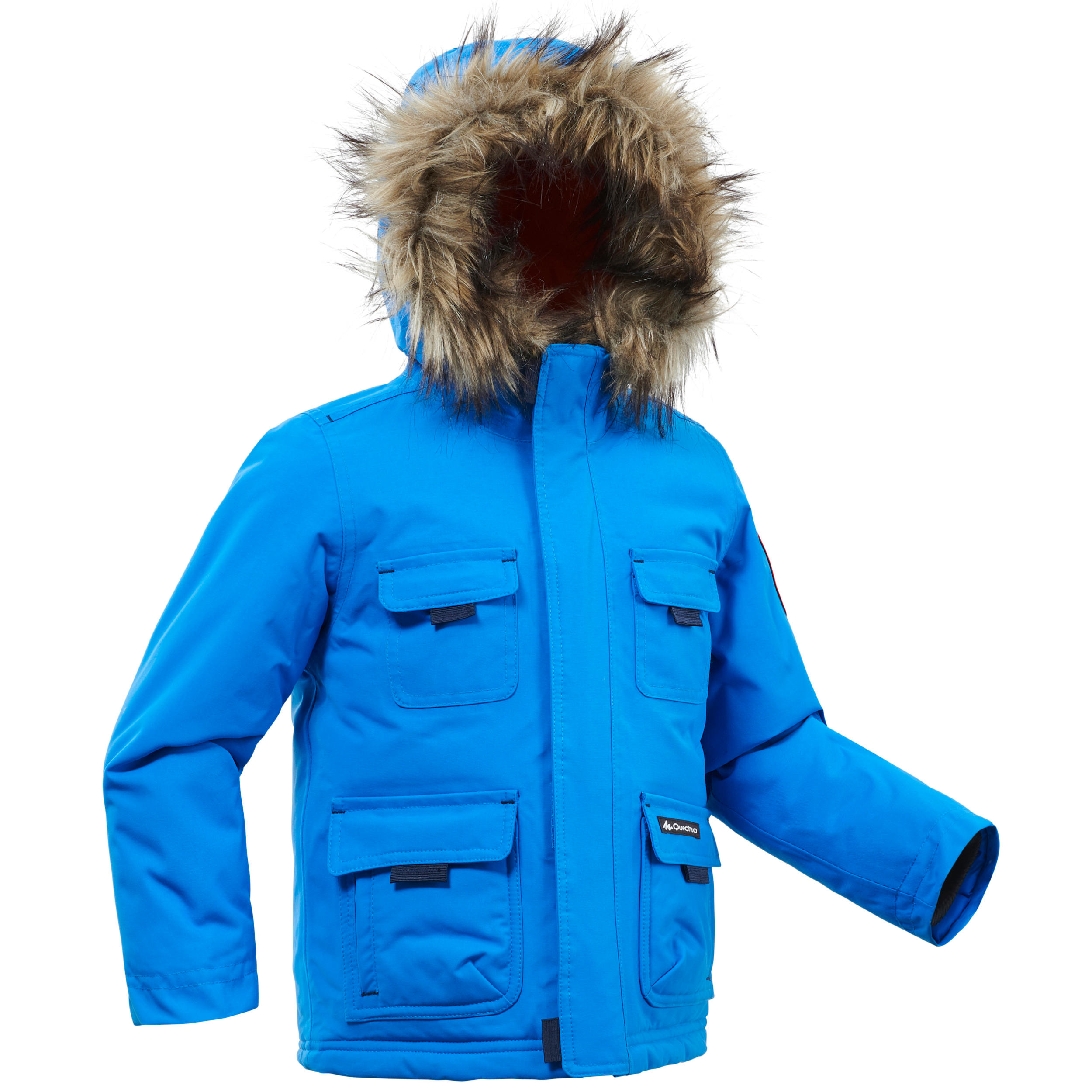 Quechua Winterjacke Parka Winterwandern SH500 U-Warm wasserdicht Kinder Gr. 92–116 blau