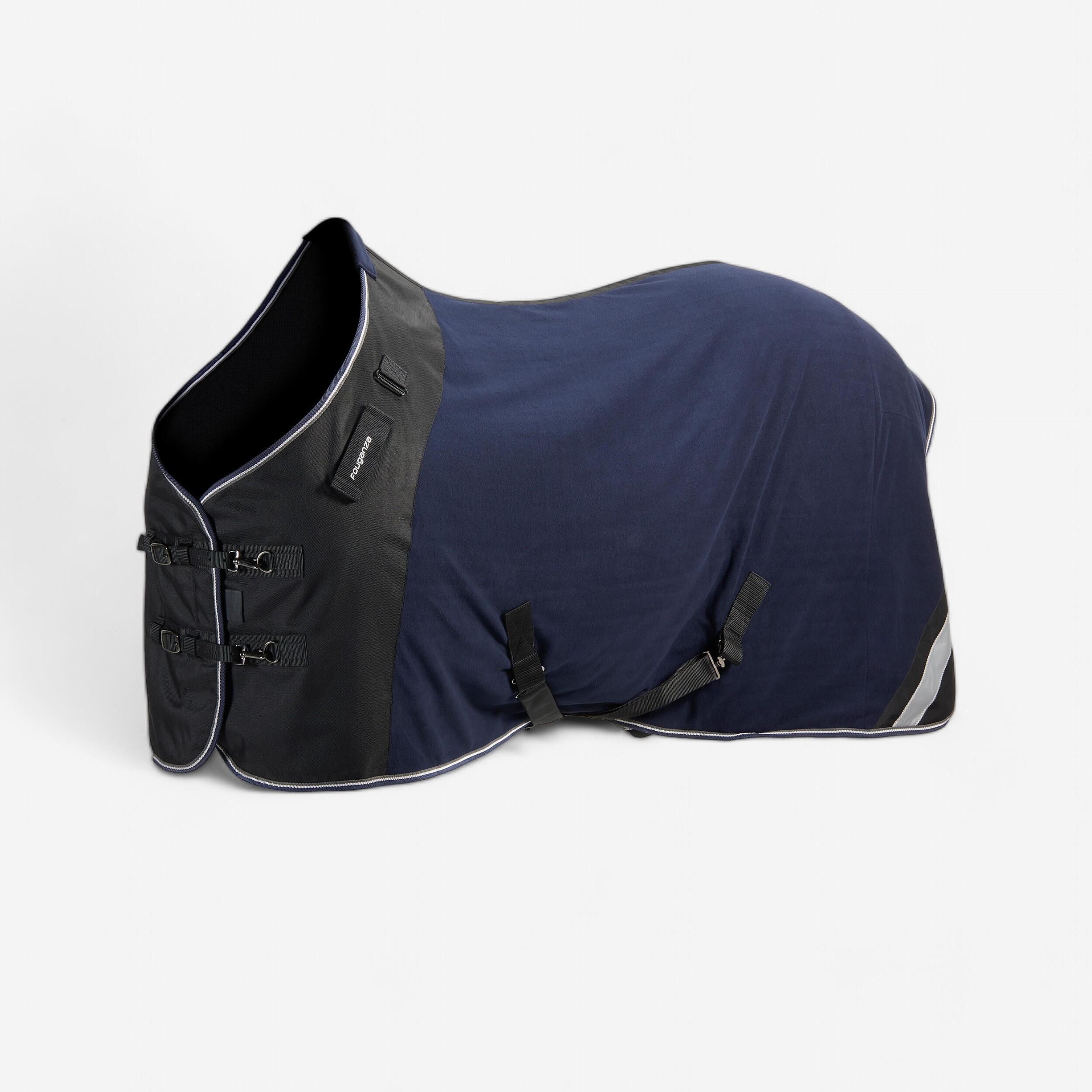 Fouganza Abschwitzdecke Polar Perf Pferd/Pony schwarz