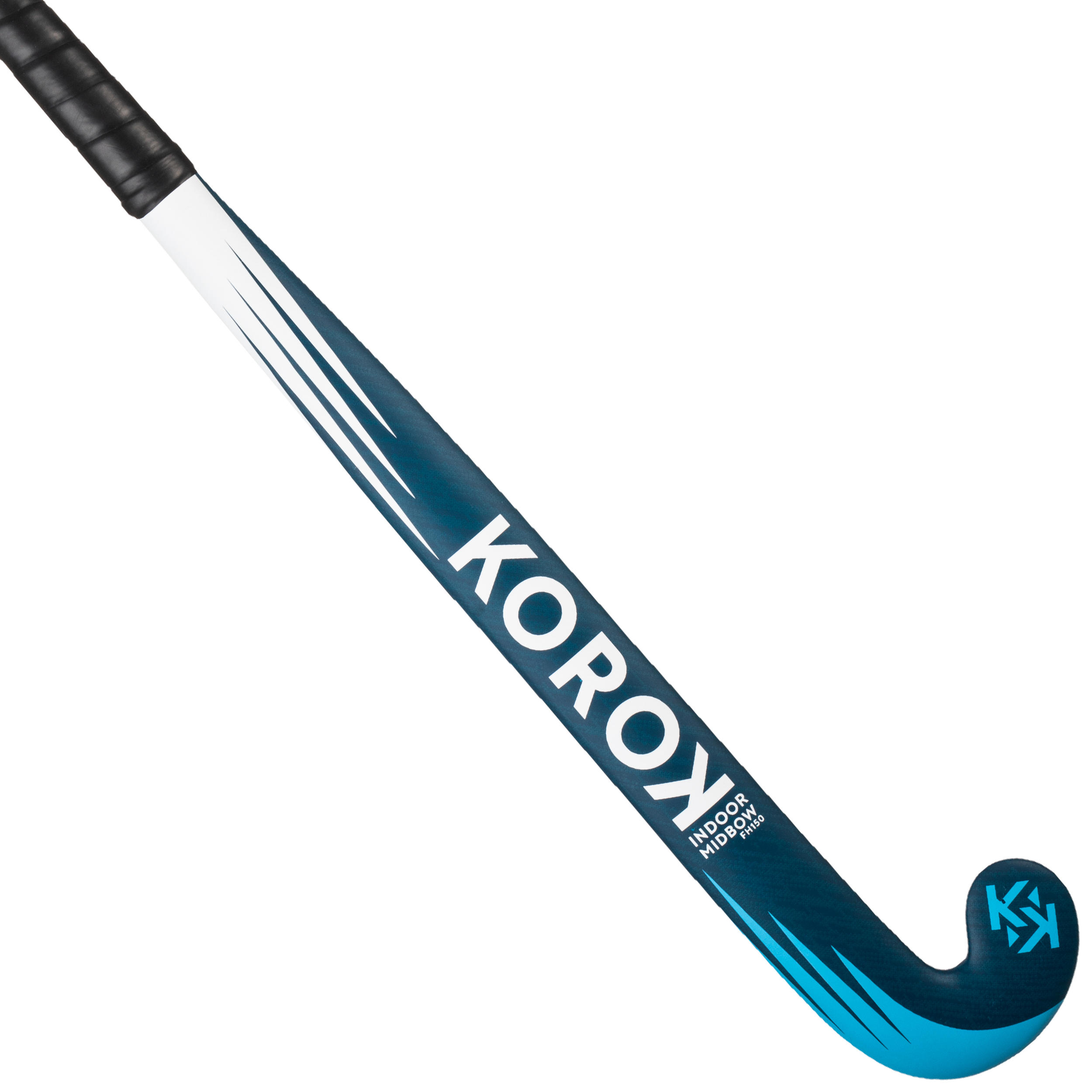 Korok Hallenhockeyschläger FH150 Erwachsene Mid Bow blau