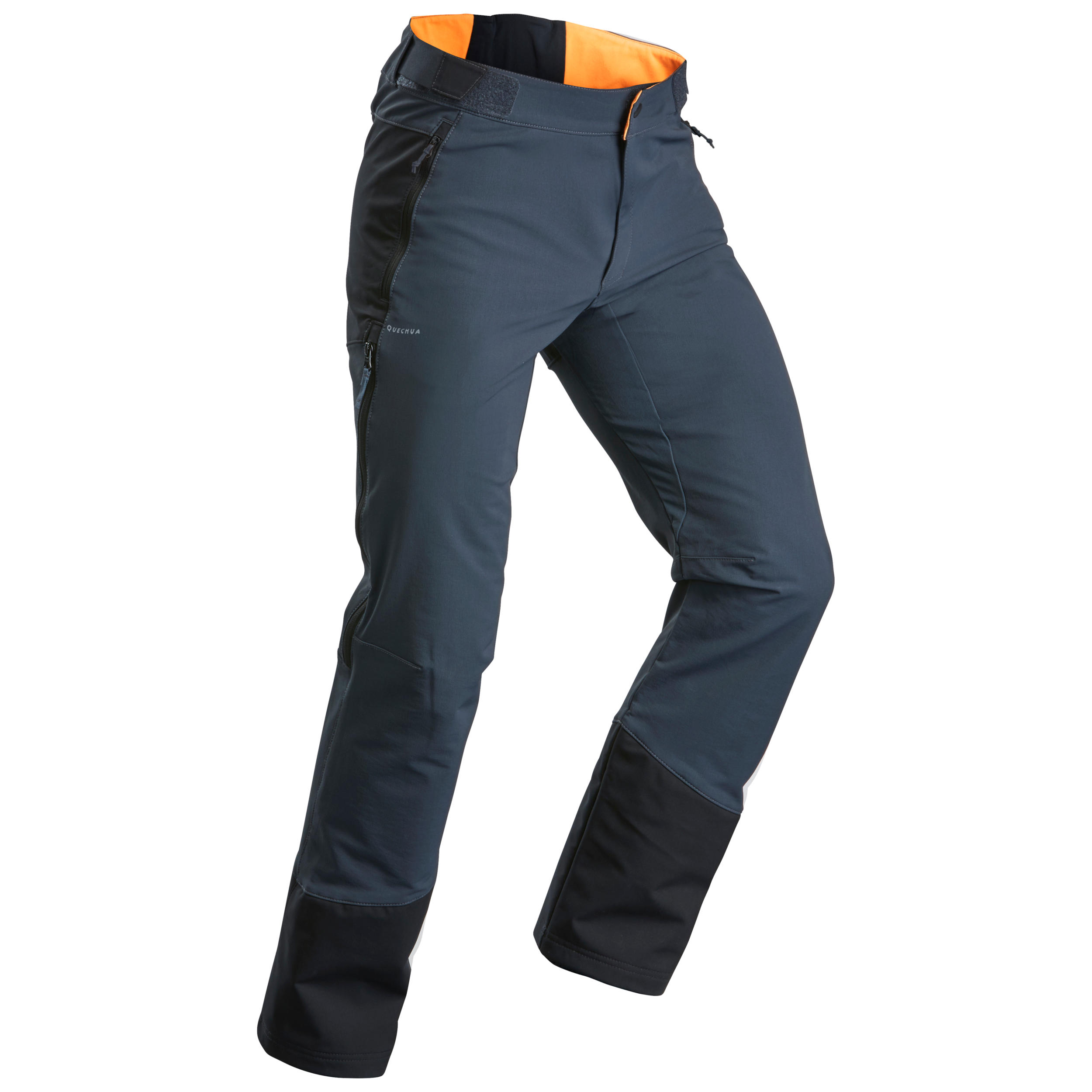 Quechua Softshellhose Winterwandern SH520 X-Warm Wasserabweisend Gamaschen Herren grau
