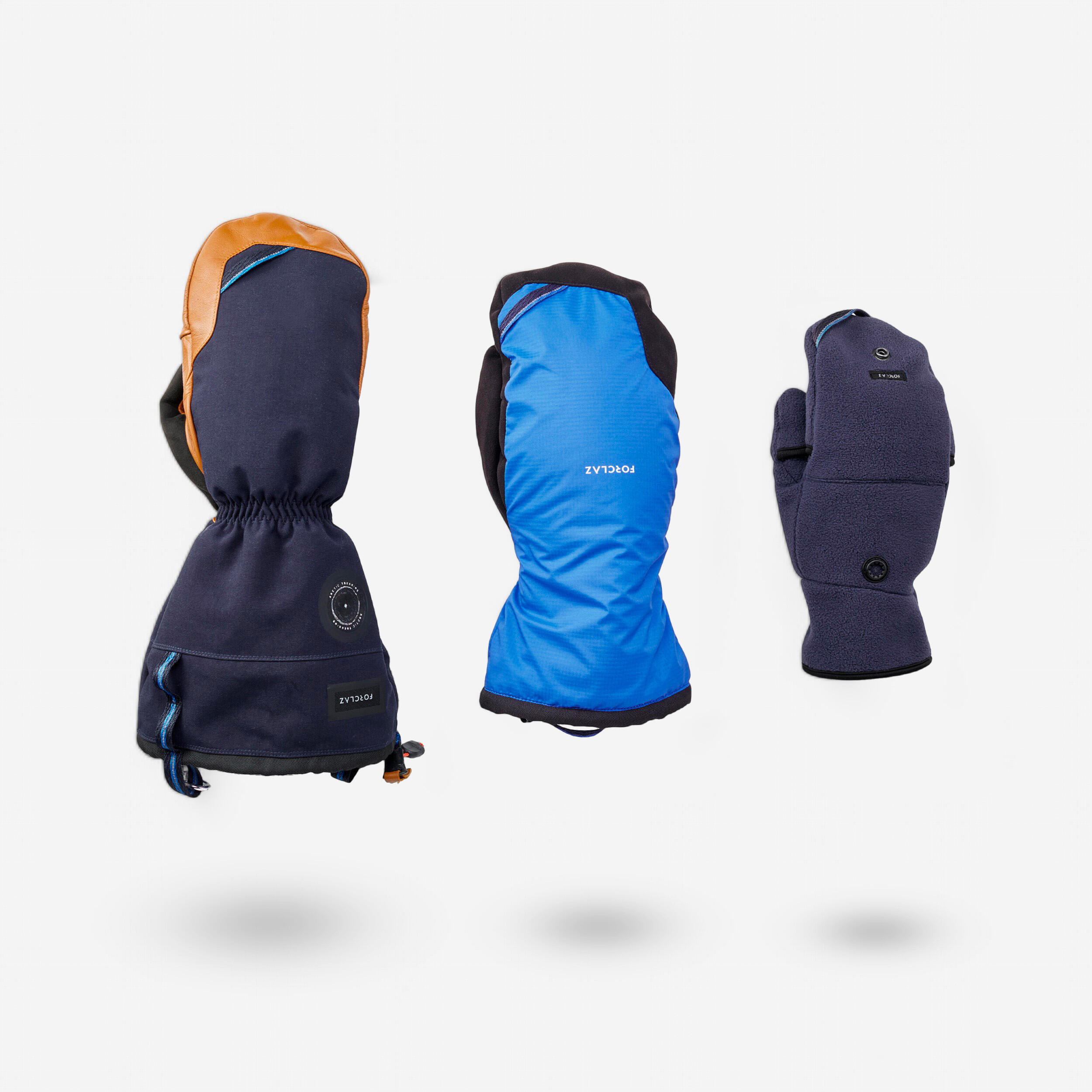 Forclaz 3-in-1-Fäustlinge Trekking Arctic 900 extra warm Komfort bis -30 °C Erwachsene