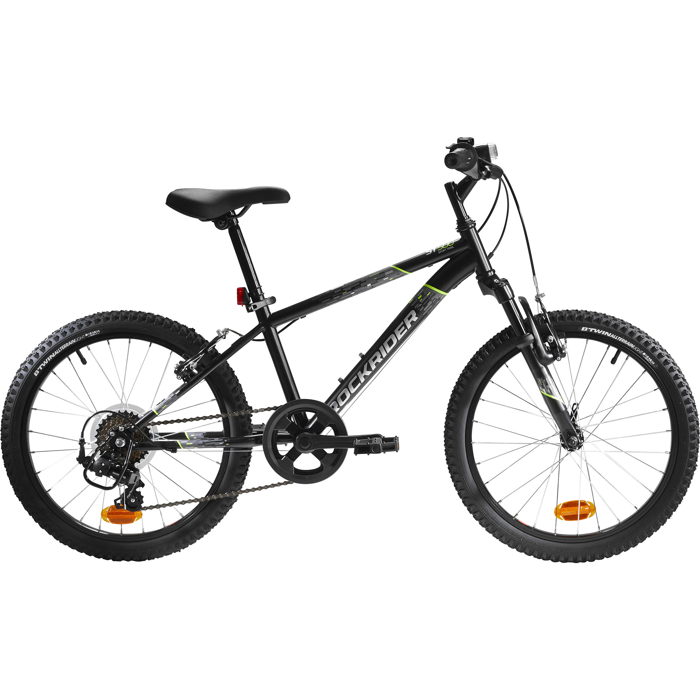 Btwin Mountainbike Kinderfahrrad 20 Zoll Rockrider ST 500 schwarz