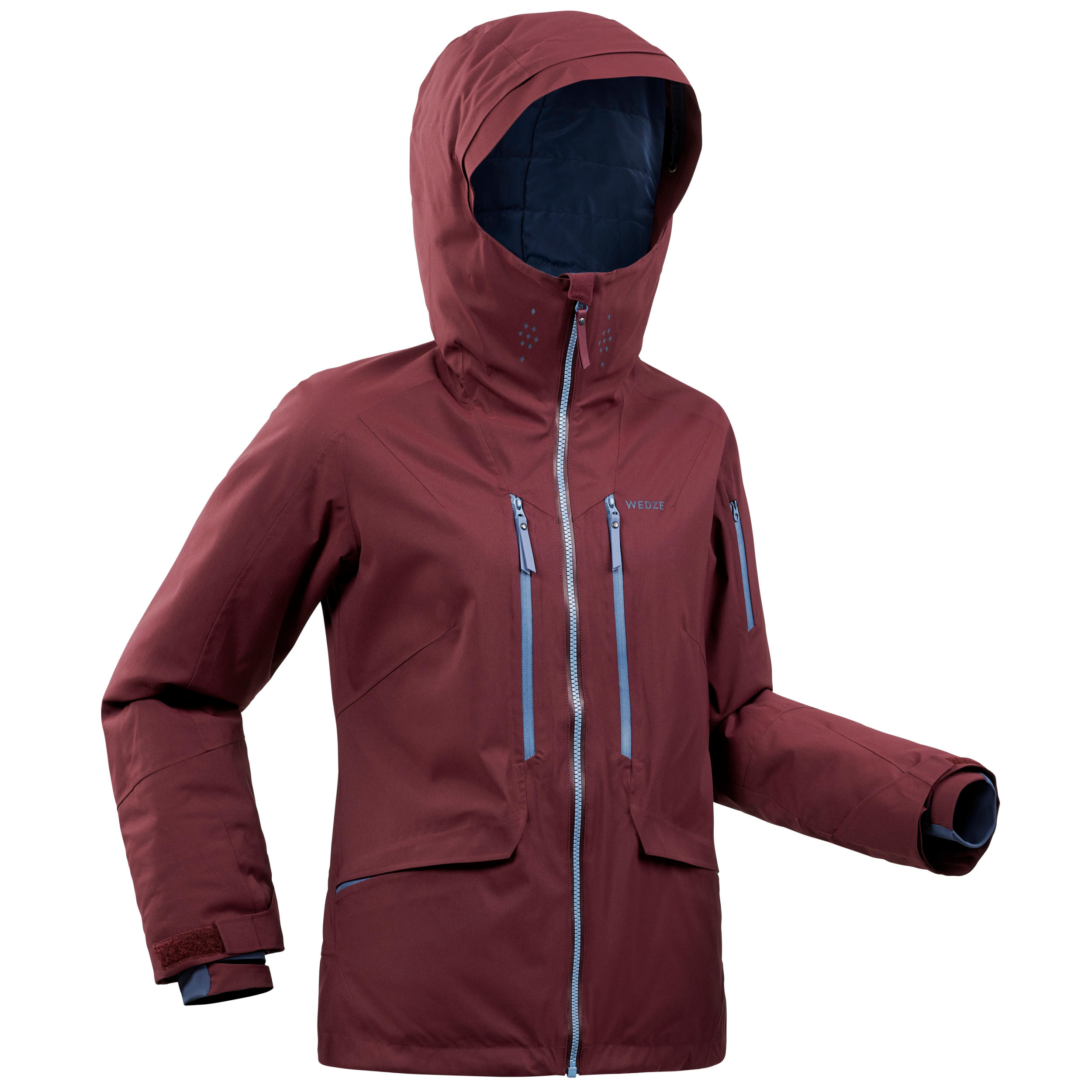 Wedze Skijacke Freeride 500 Damen blau