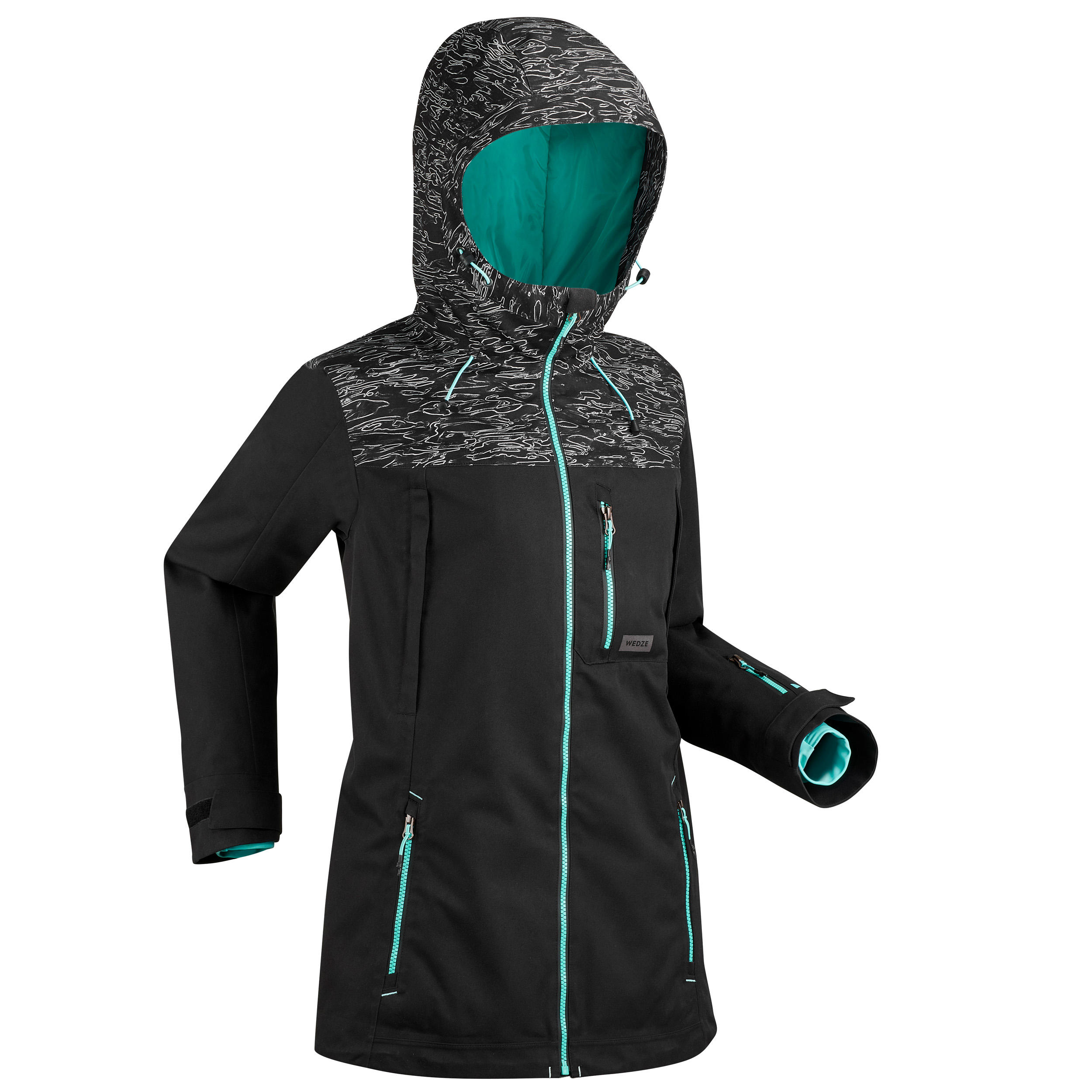 Dreamscape Snowboardjacke Skijacke 500 Damen camouflage/schwarz