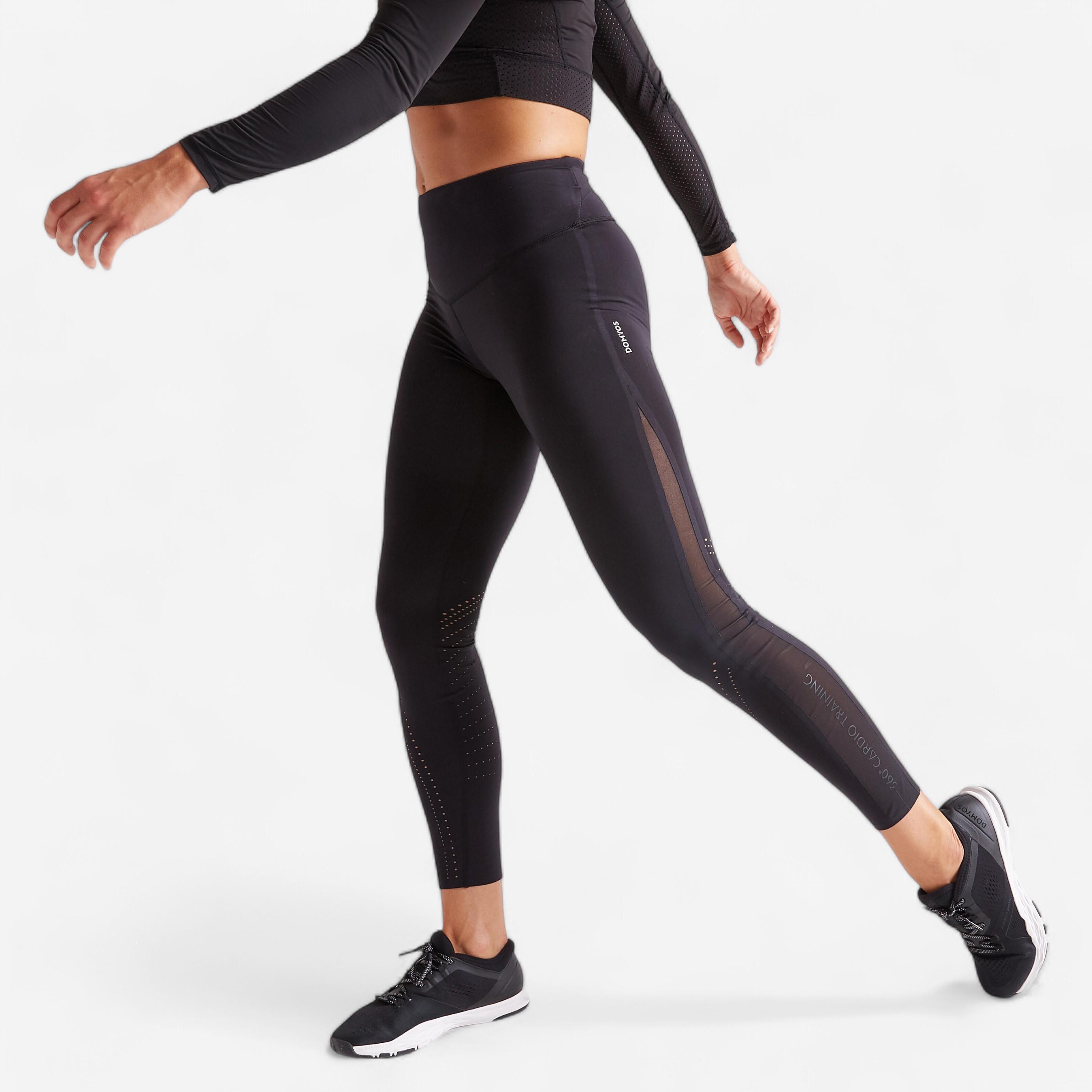 Domyos Leggings hoher Bund Fitness figurformend
