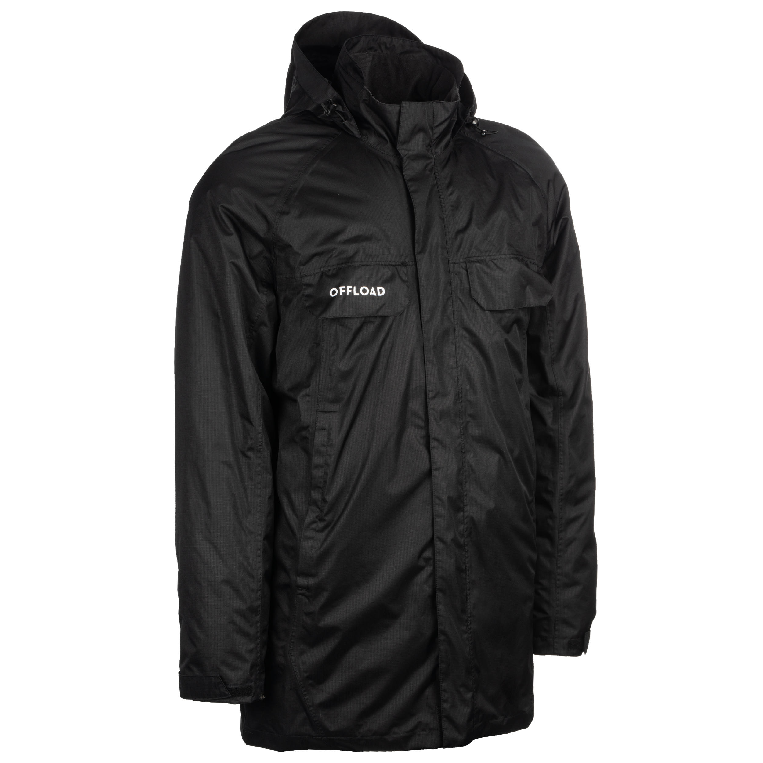 Offload Rugby-Parka Club Coach R500 lang Erwachsene schwarz