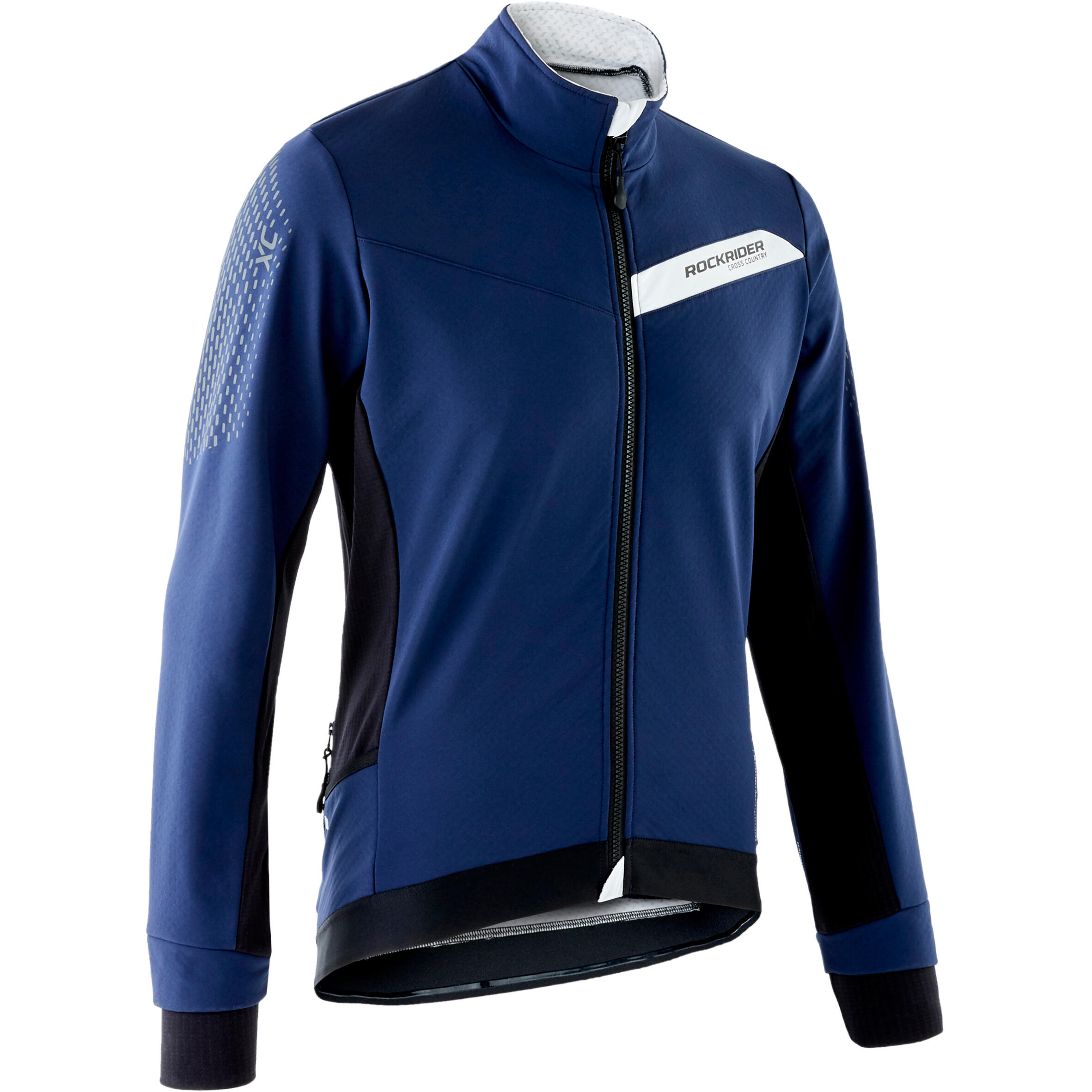 Rockrider Fahrradjacke MTB XC Slim Fit schwarz/gelb