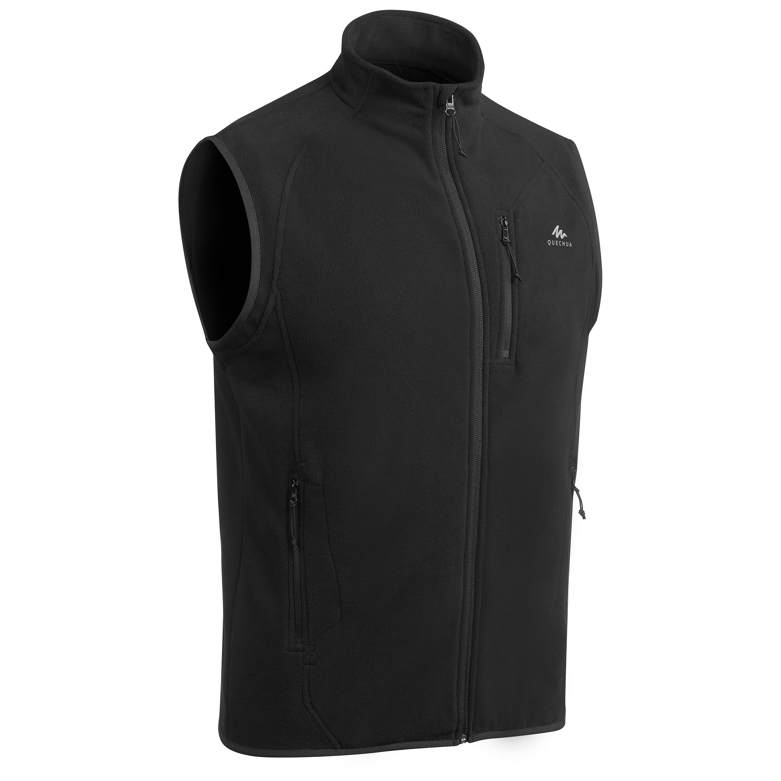 Quechua Fleeceweste Bergwandern MH120 Herren schwarz
