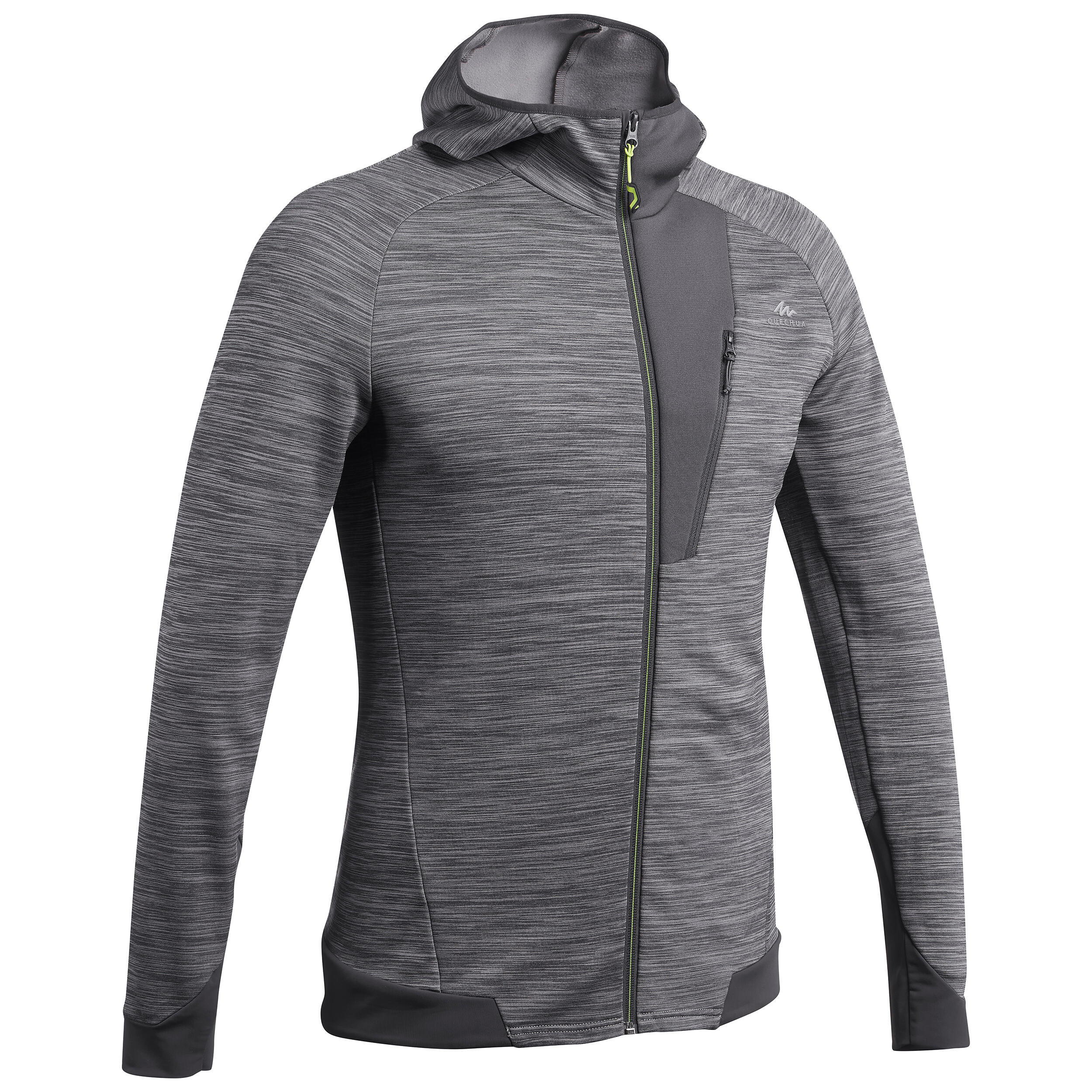 Quechua Fleecejacke Bergwandern MH900 leicht Herren blau/grau