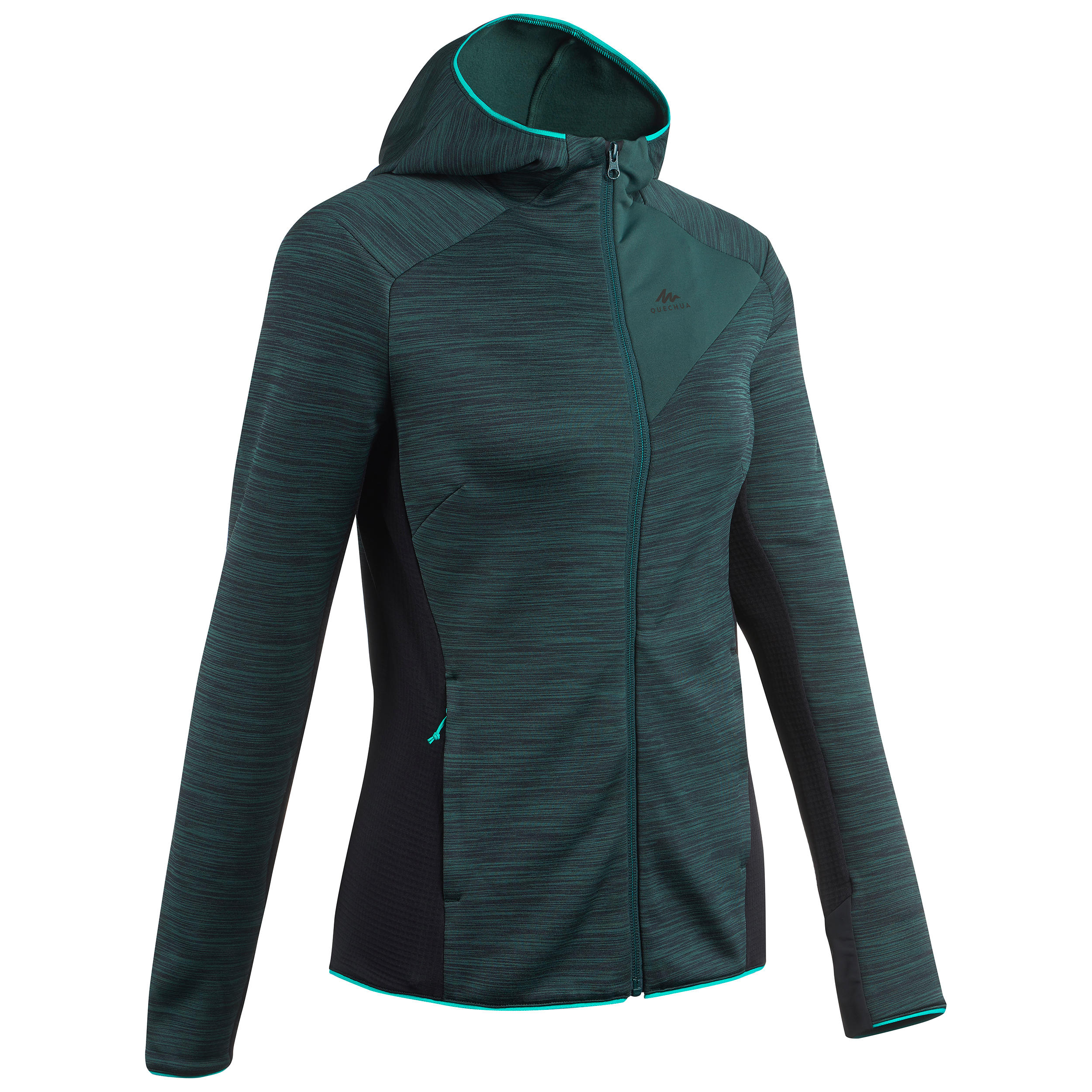 Quechua Fleecejacke Bergwandern MH900 leicht Damen schwarz