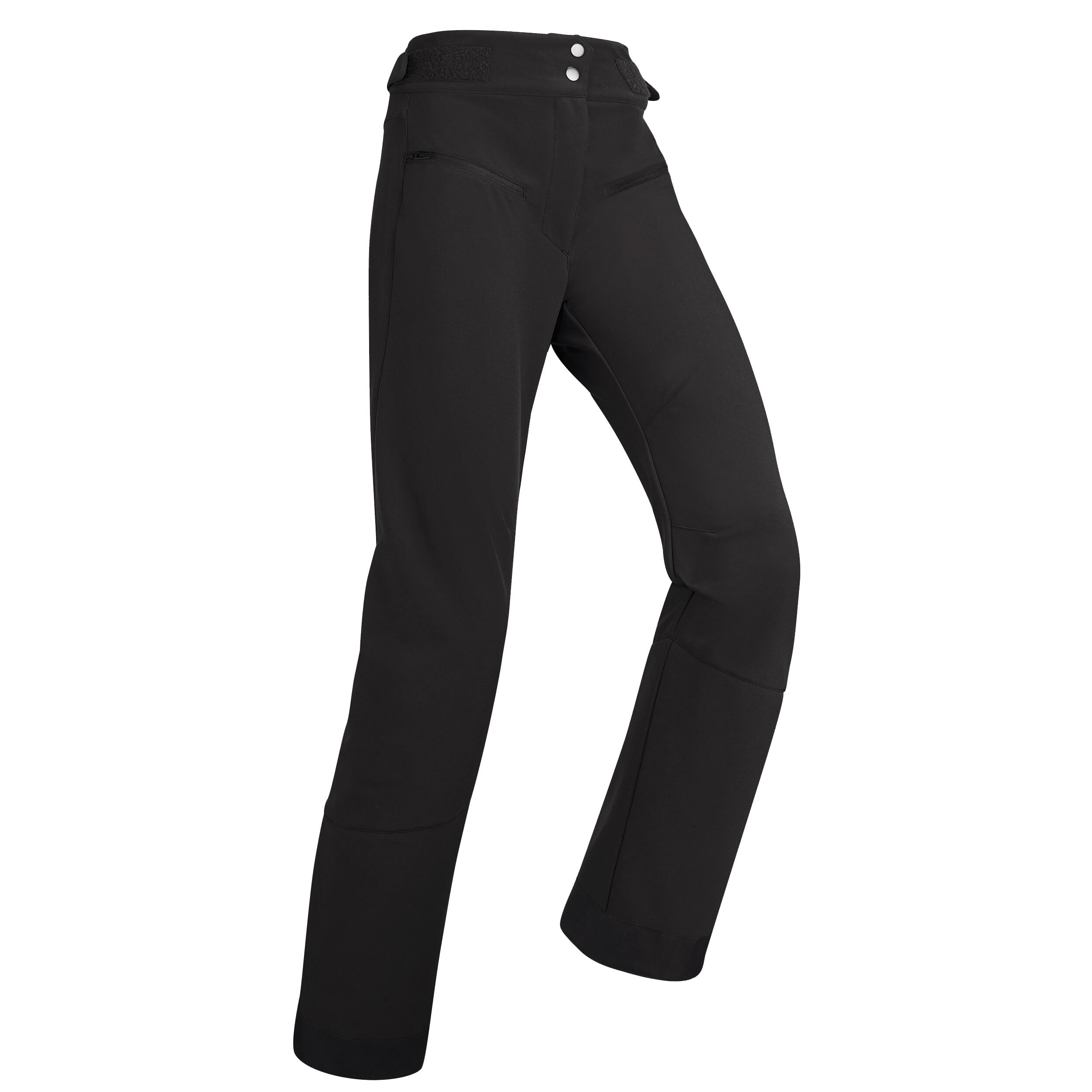Wedze Skihose Piste 500 Softshell Damen schwarz