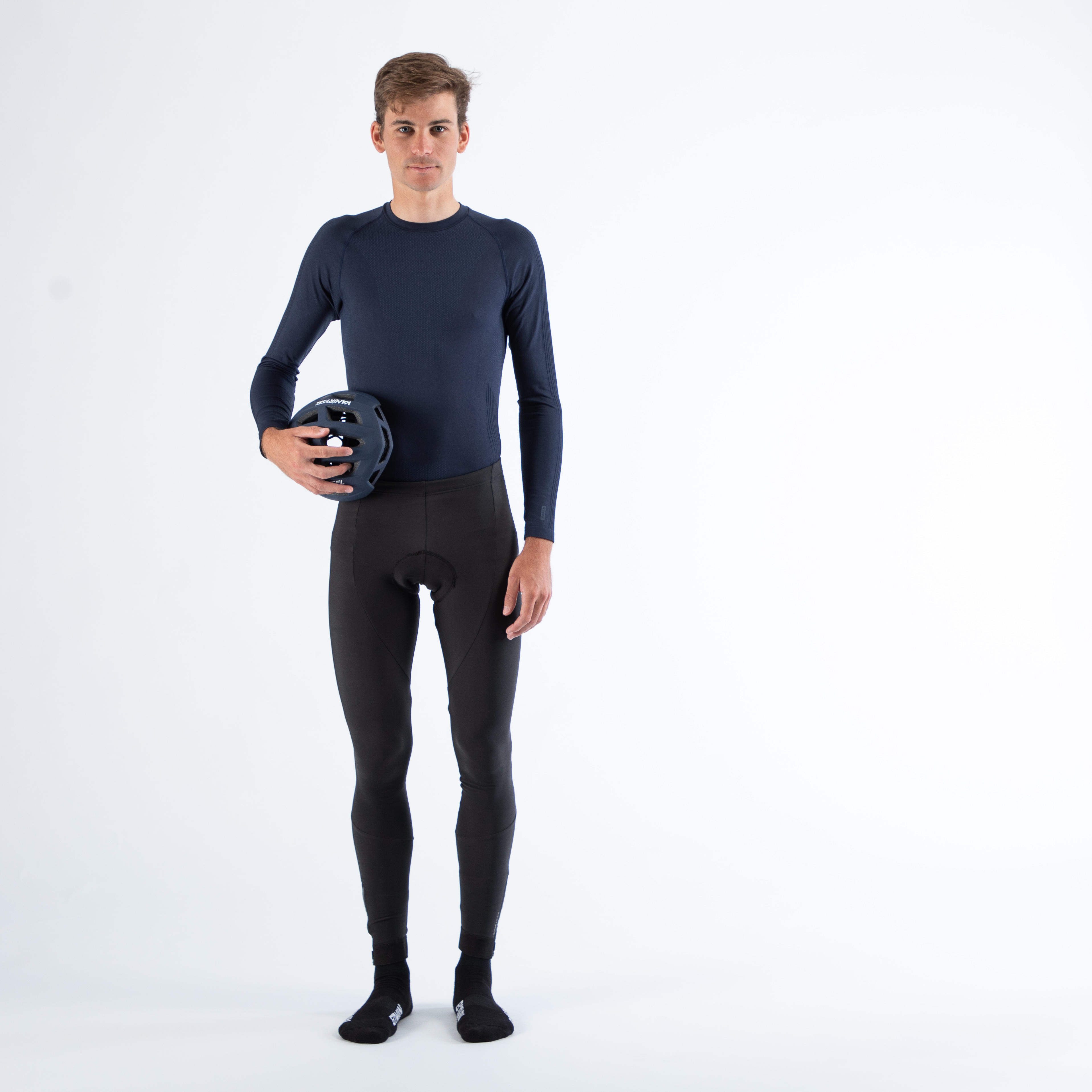 Triban Lange Radhose ohne Träger RC500 schwarz