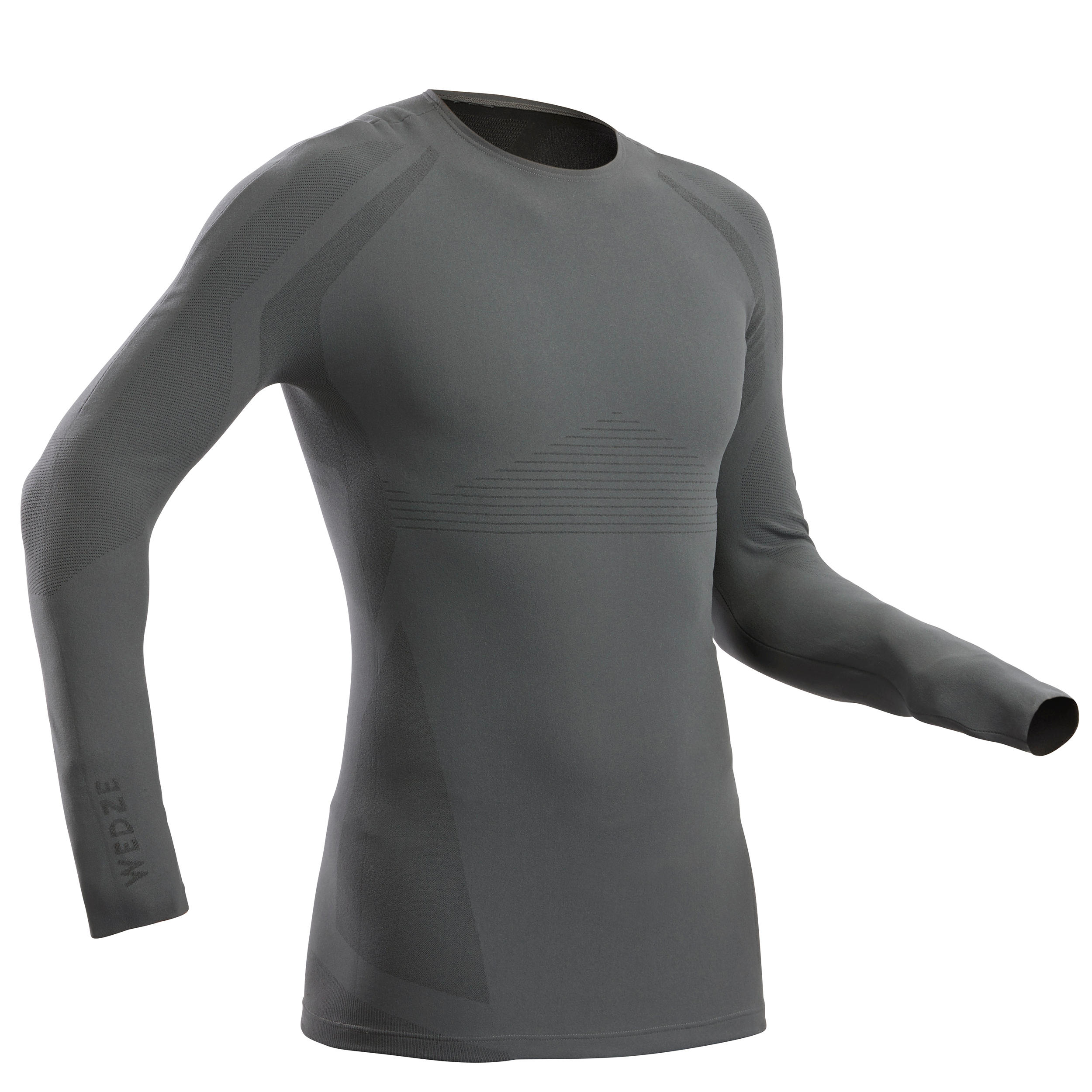 Wedze Skiunterwäsche Funktionsshirt Herren - BL 980 X Breath ultra-atmungsaktiv grau