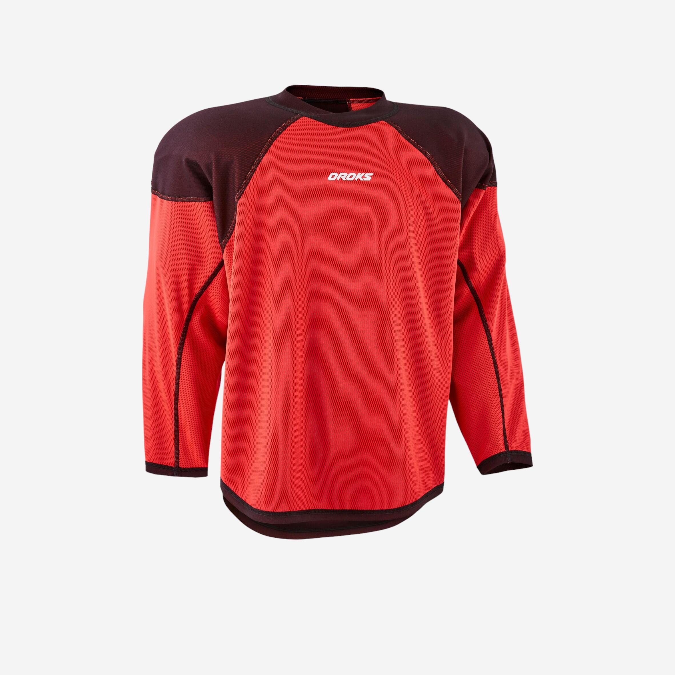 Oroks Wendetrikot Eishockey IH 500 Kinder schwarz/rot