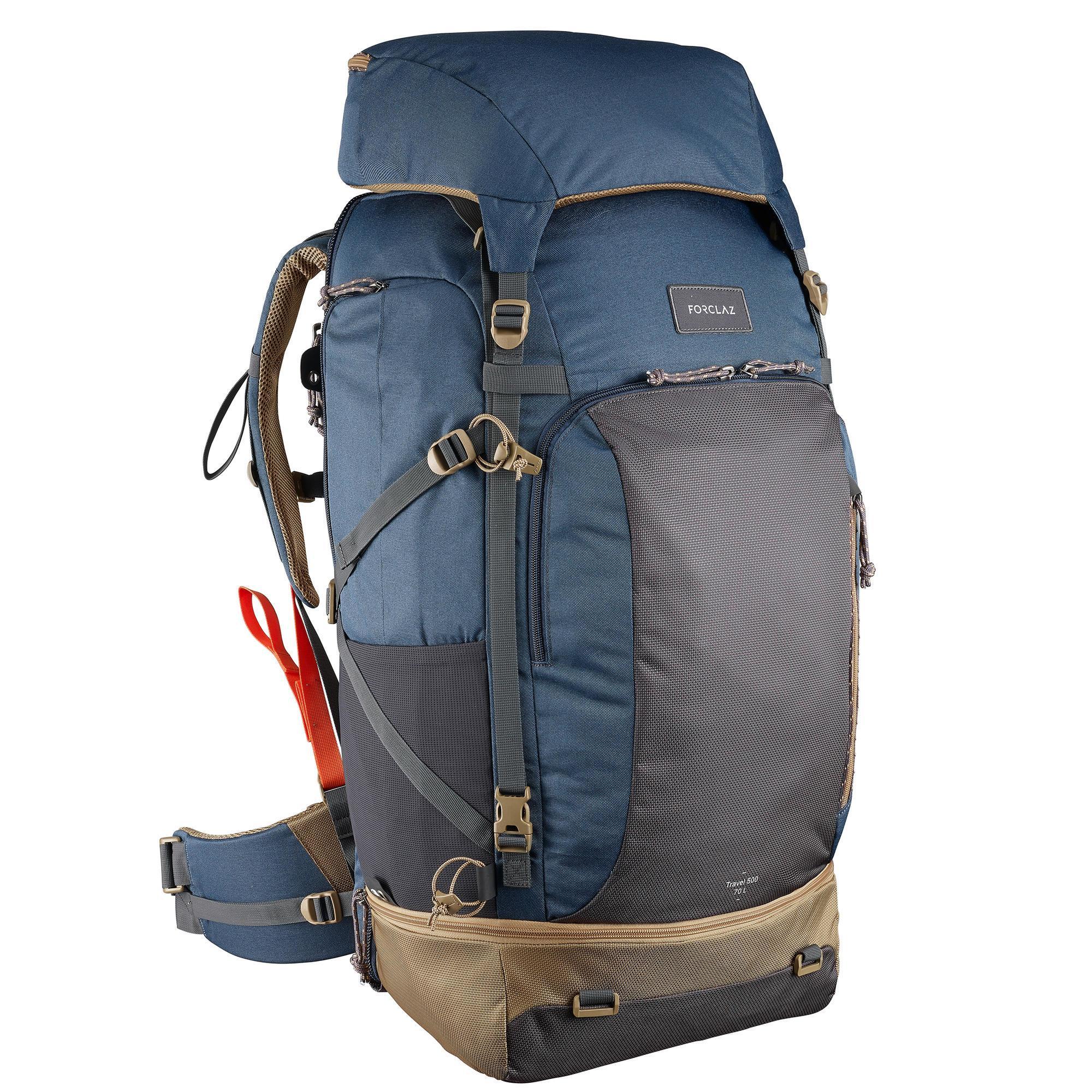 Forclaz Reiserucksack Herren Backpacking - Travel 500 - 70 L blau