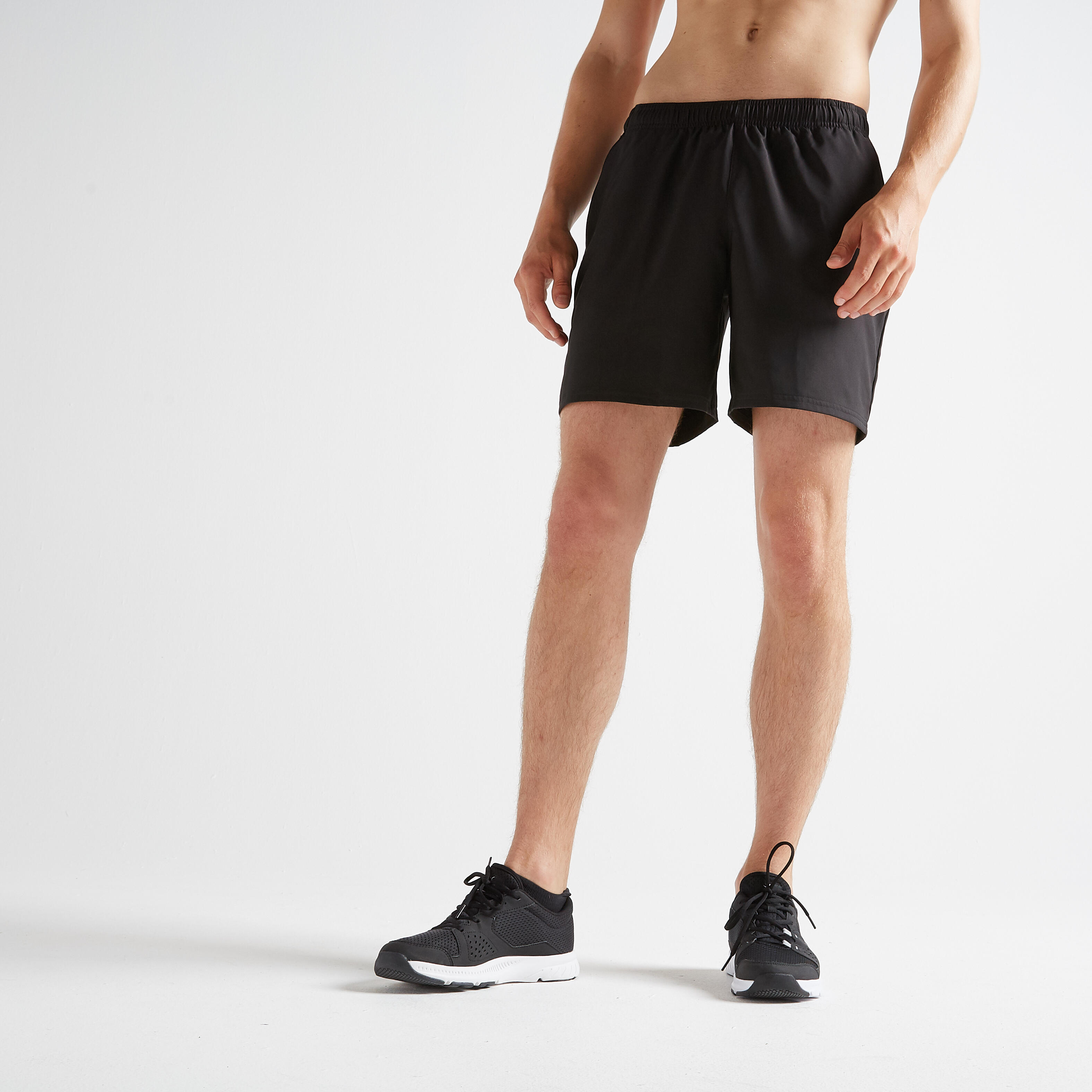 Domyos Shorts Fitness Basic atmungsaktiv Herren schwarz