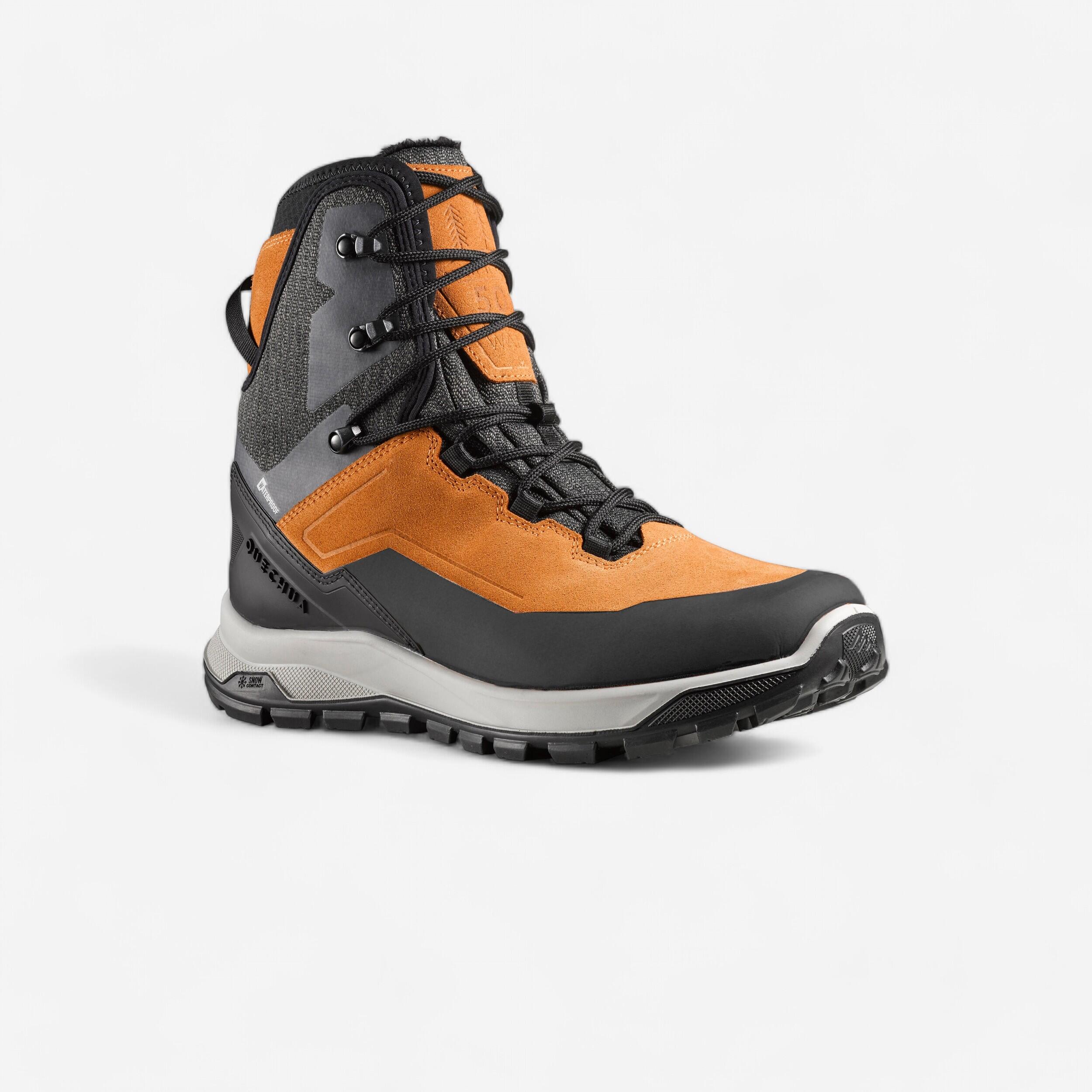 Quechua Wanderschuhe Winterwandern Leder - SH500 U-Warm wasserdicht Herren