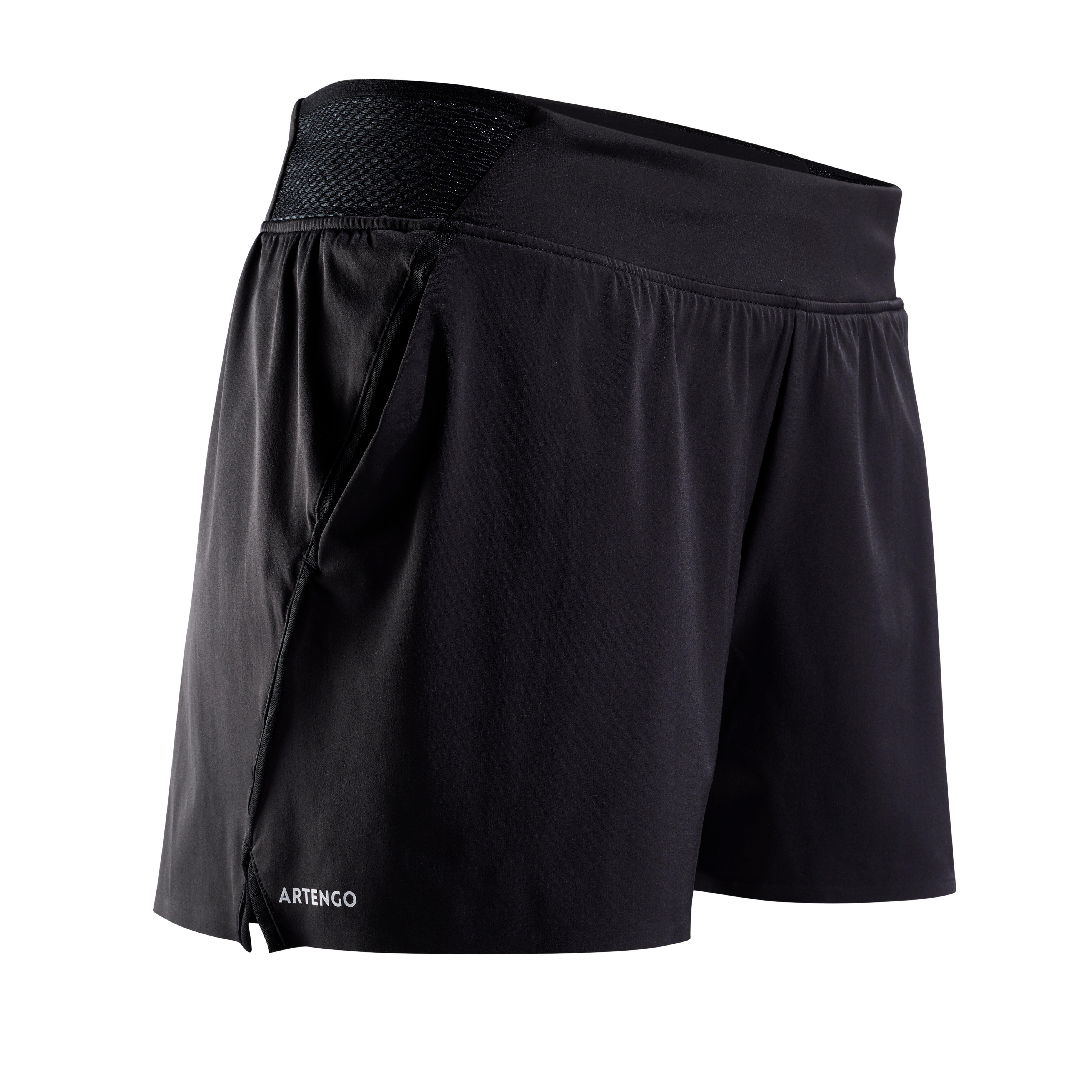 Artengo Tennis-Shorts 2 in 1 Damen - Light 900 schwarz