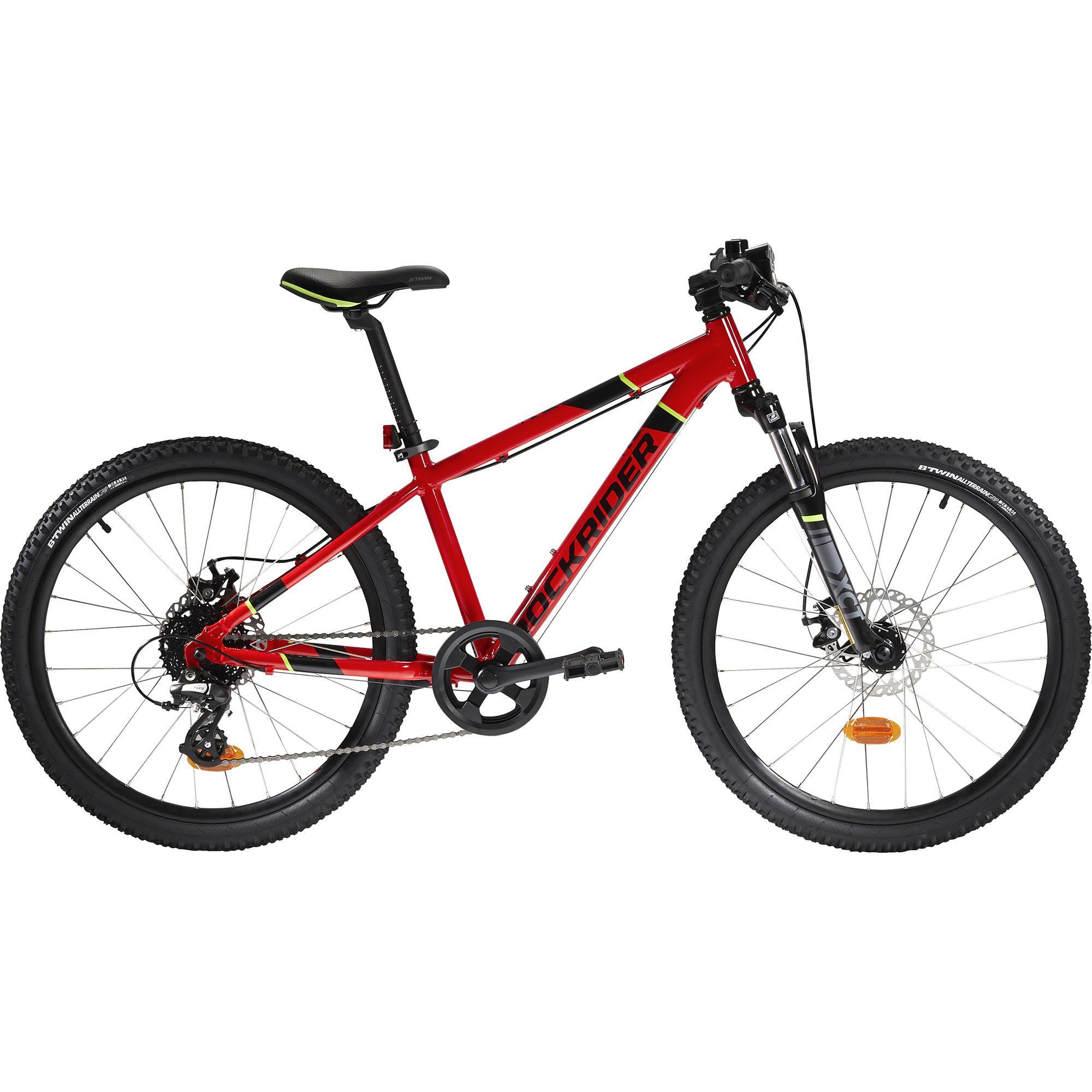 Btwin Mountainbike Kinderfahrrad 24 Zoll Rockrider ST 900 rot