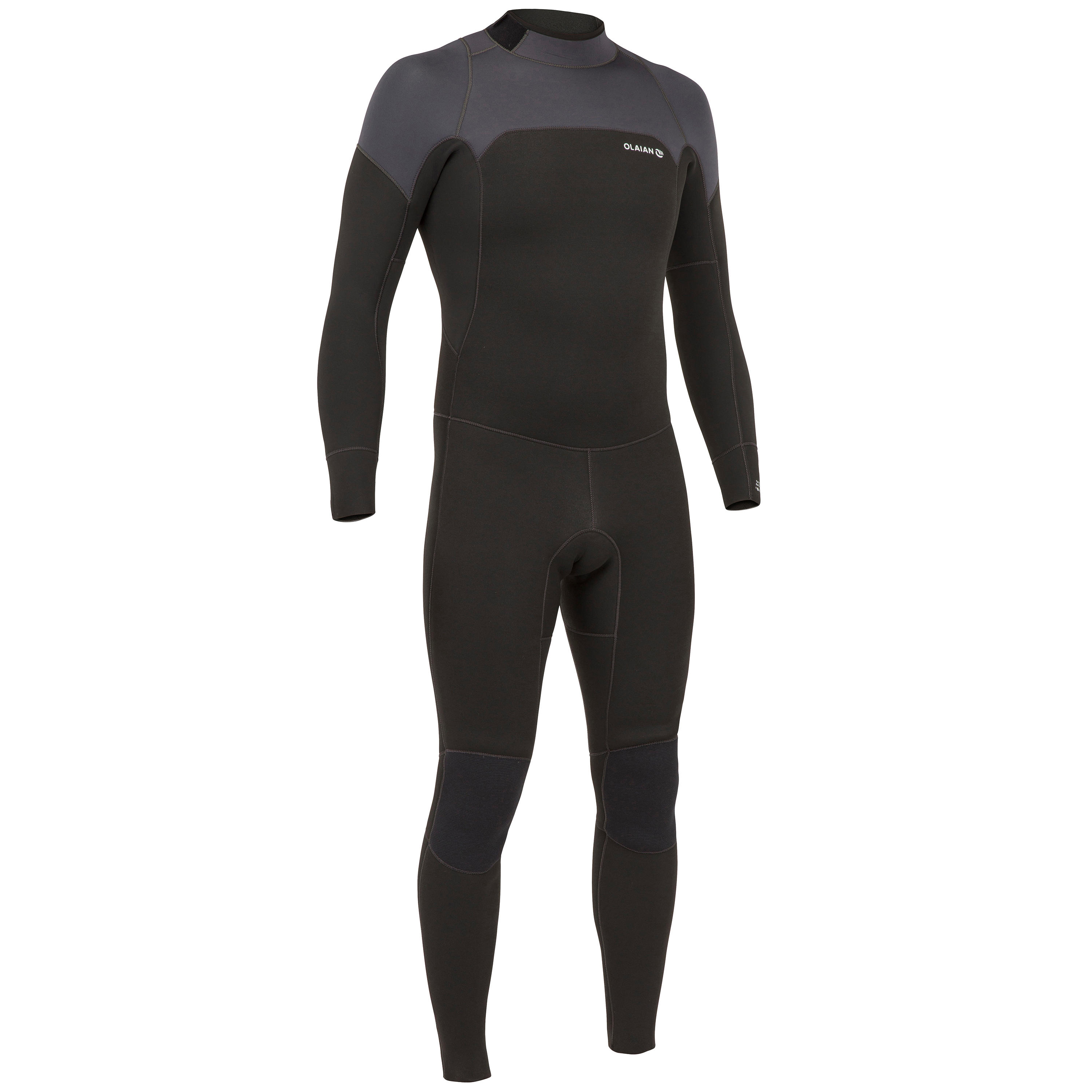 Olaian Neoprenanzug 500 Surfen 4/3 mm Herren schwarz/grau