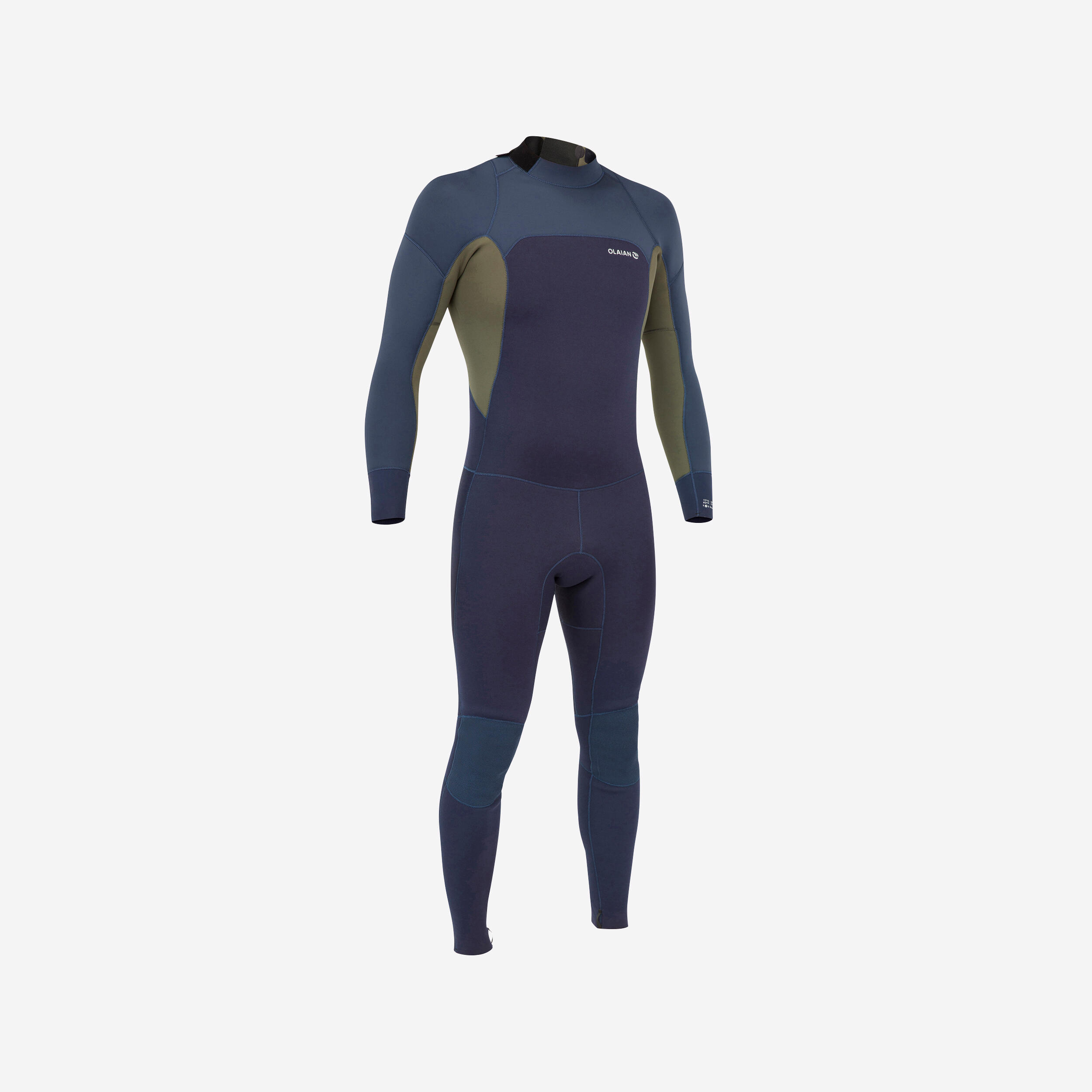 Olaian Neoprenanzug Surfen 500 3/2 mm Herren blau/khaki