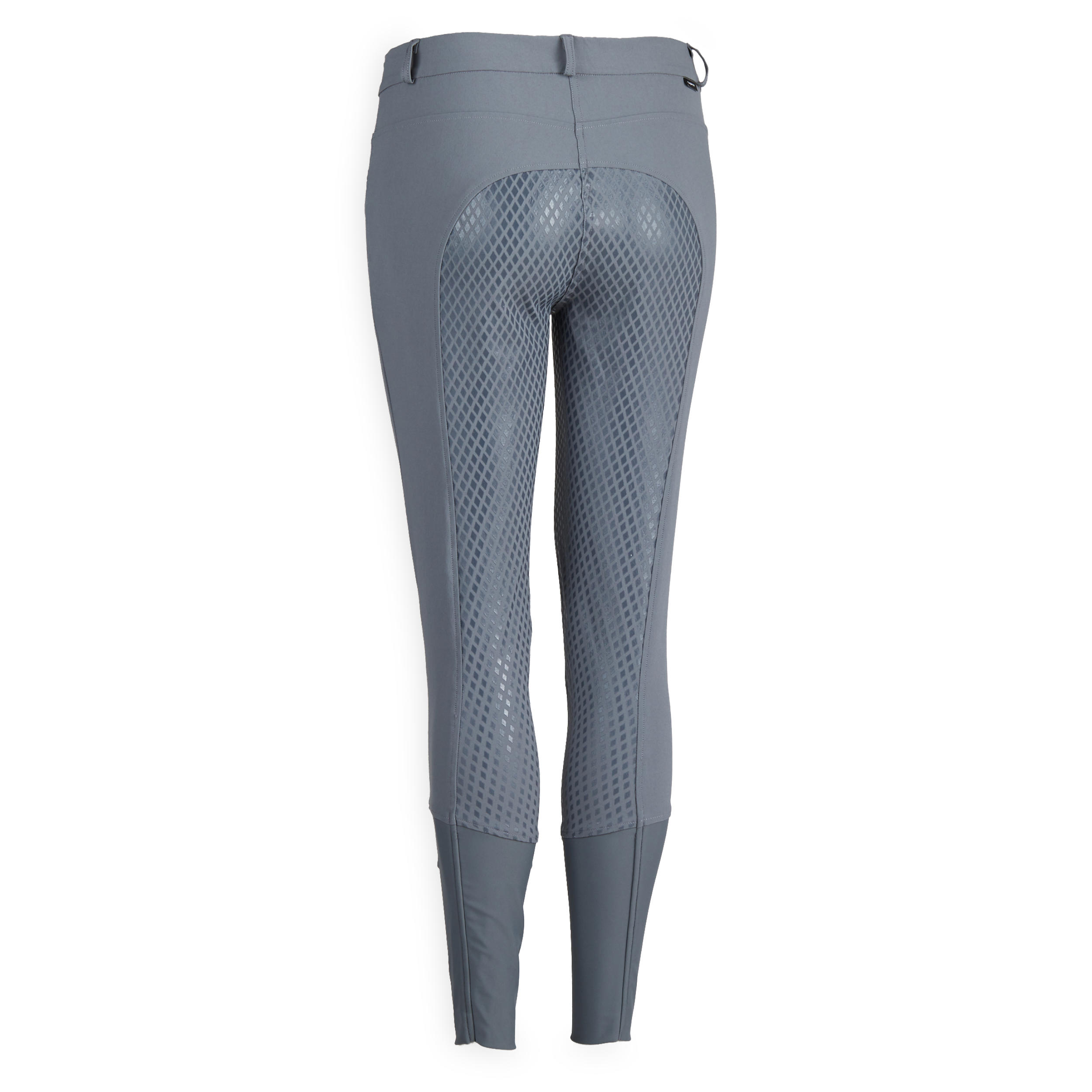 Fouganza Sommer-Reithose 580 Vollbesatz Full Grip Damen grau