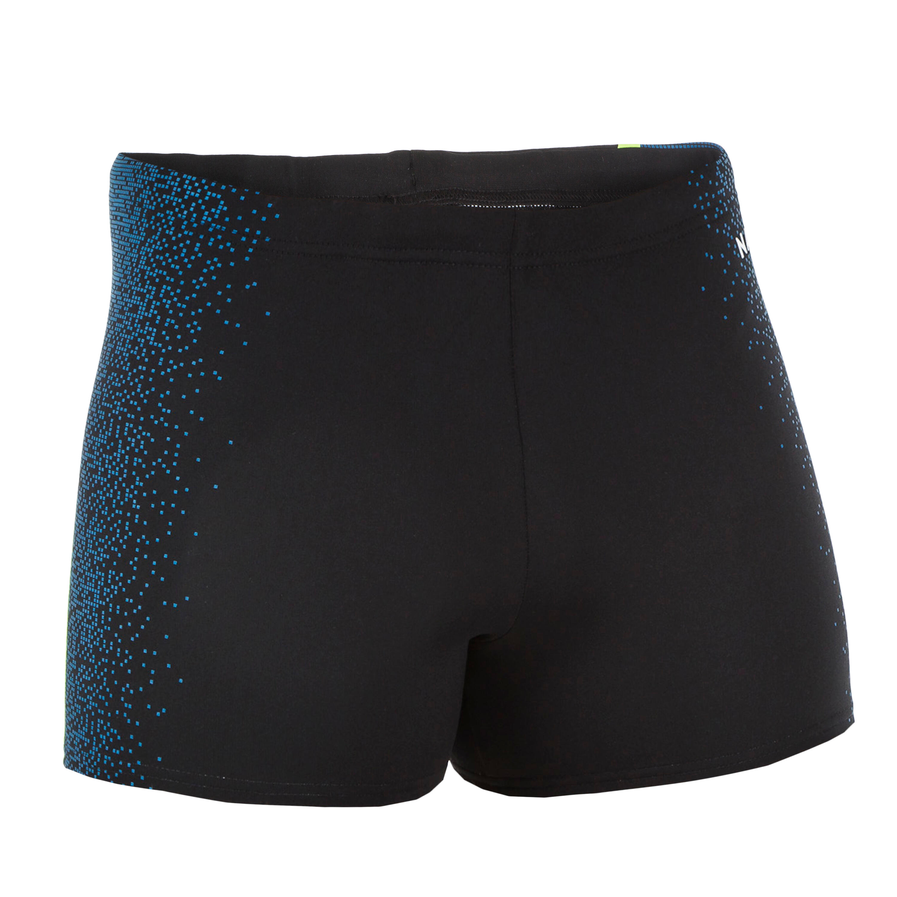 Nabaiji Badehose Boxer Yoke Fit Herren schwarz/gelb/blau