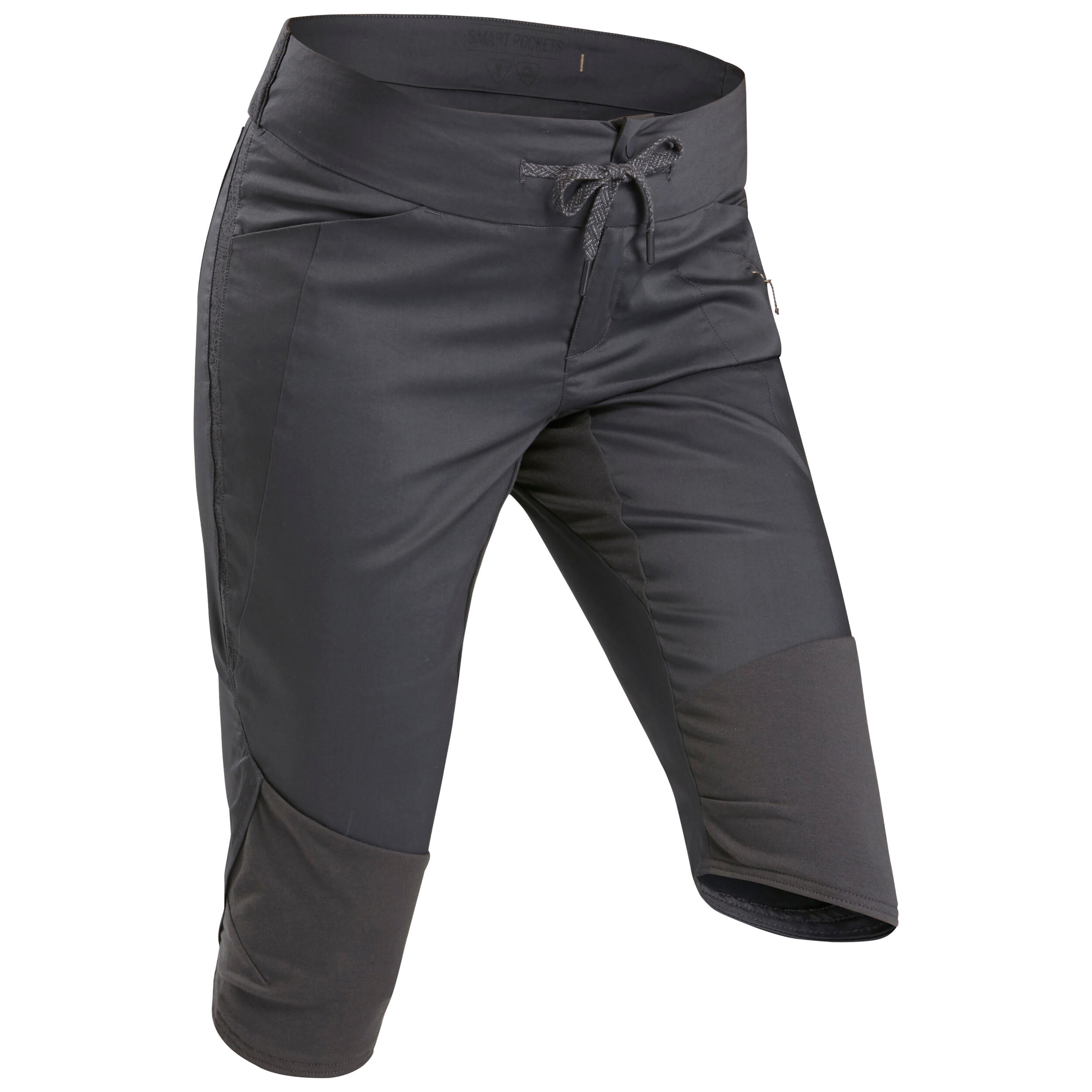 Quechua Wanderhose Dreiviertel-Hose Naturwandern NH500 Damen grau