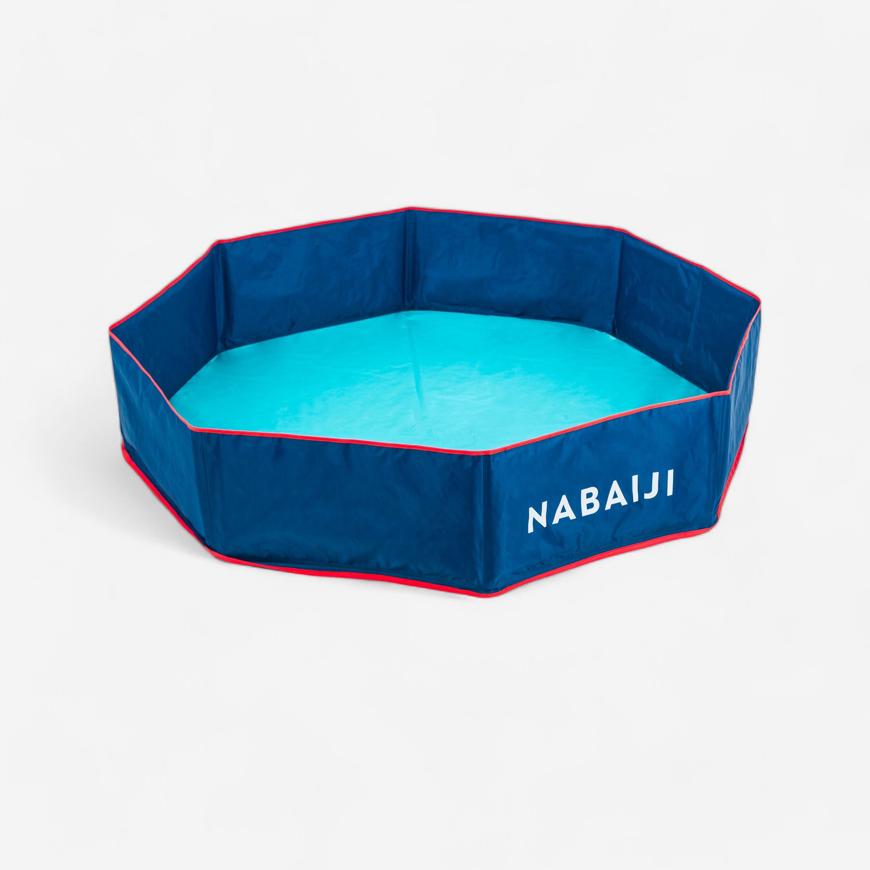 Nabaiji Planschbecken Tidipool+ faltbar m. Transporttasche 120cm Durchmesser Kinder blau