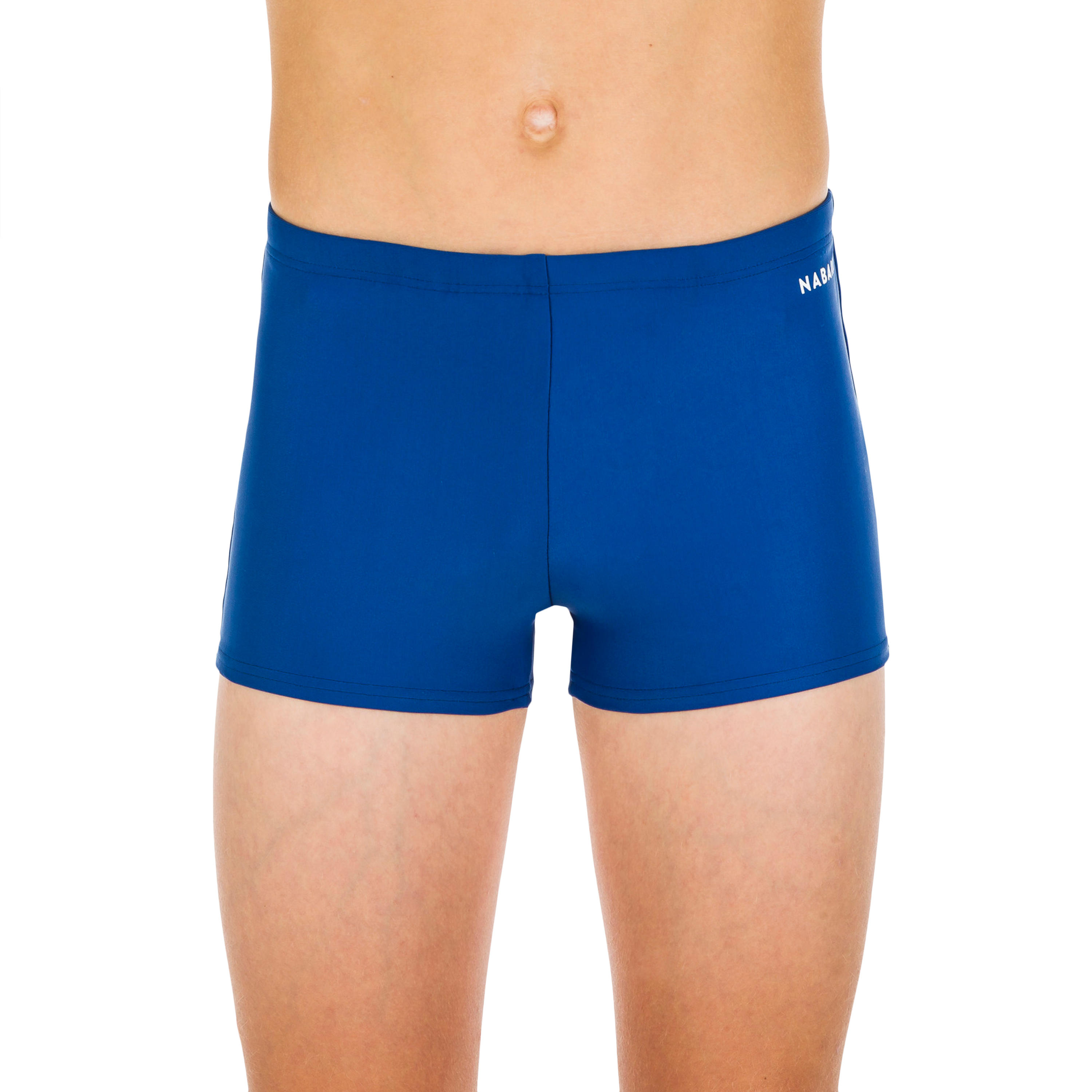 Nabaiji Badehose Boxer 100 Basic Jungen blau