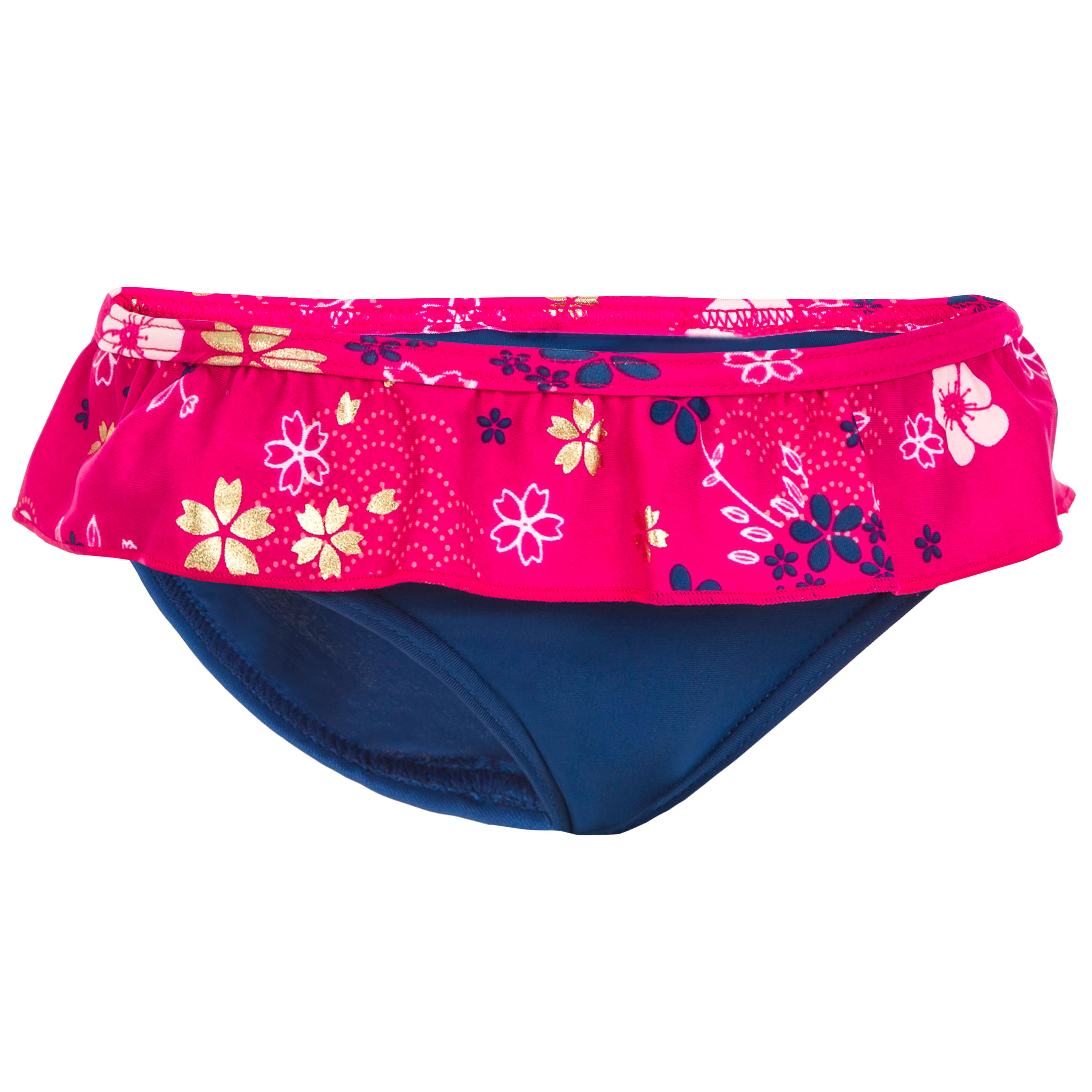 Nabaiji Badehose Slip Babys/Kleinkinder bedruckt Blumen blau