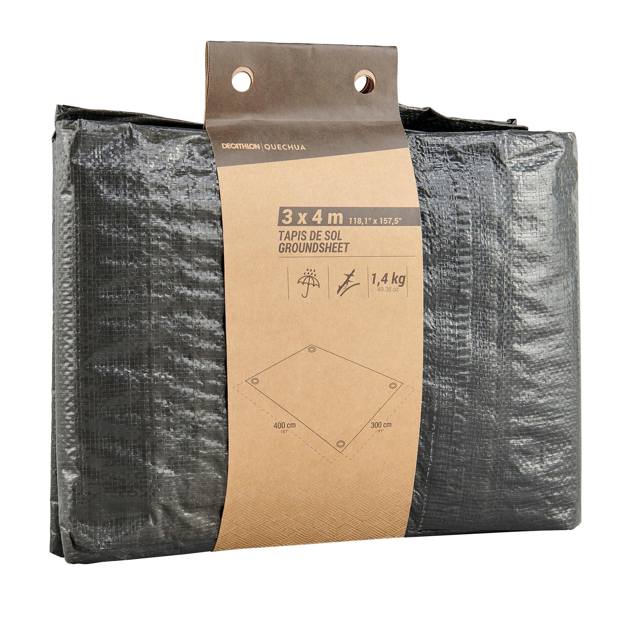Quechua Bodenmatte für Zelte wasserdicht 3 × 4 m