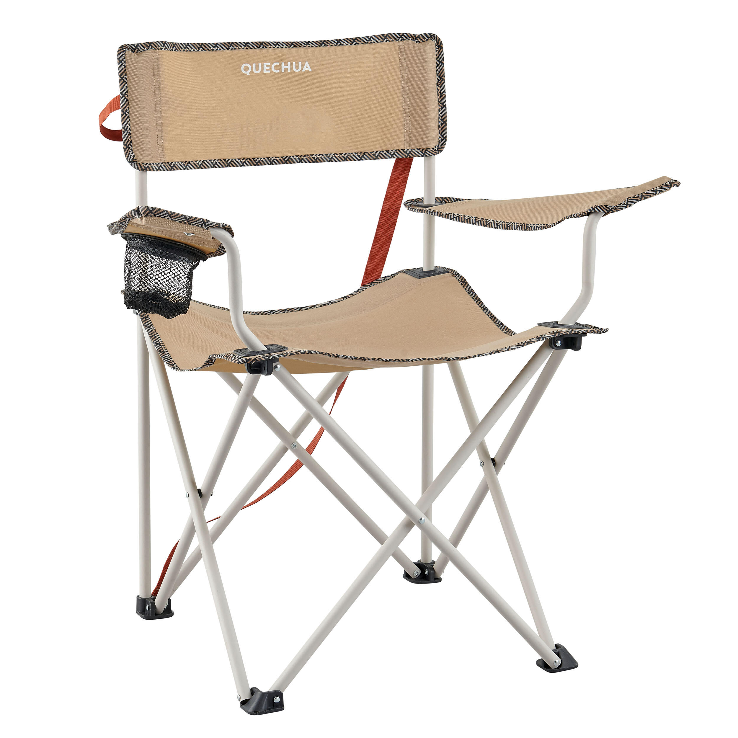 Quechua Campingstuhl Basic mit Armlehnen faltbar blau