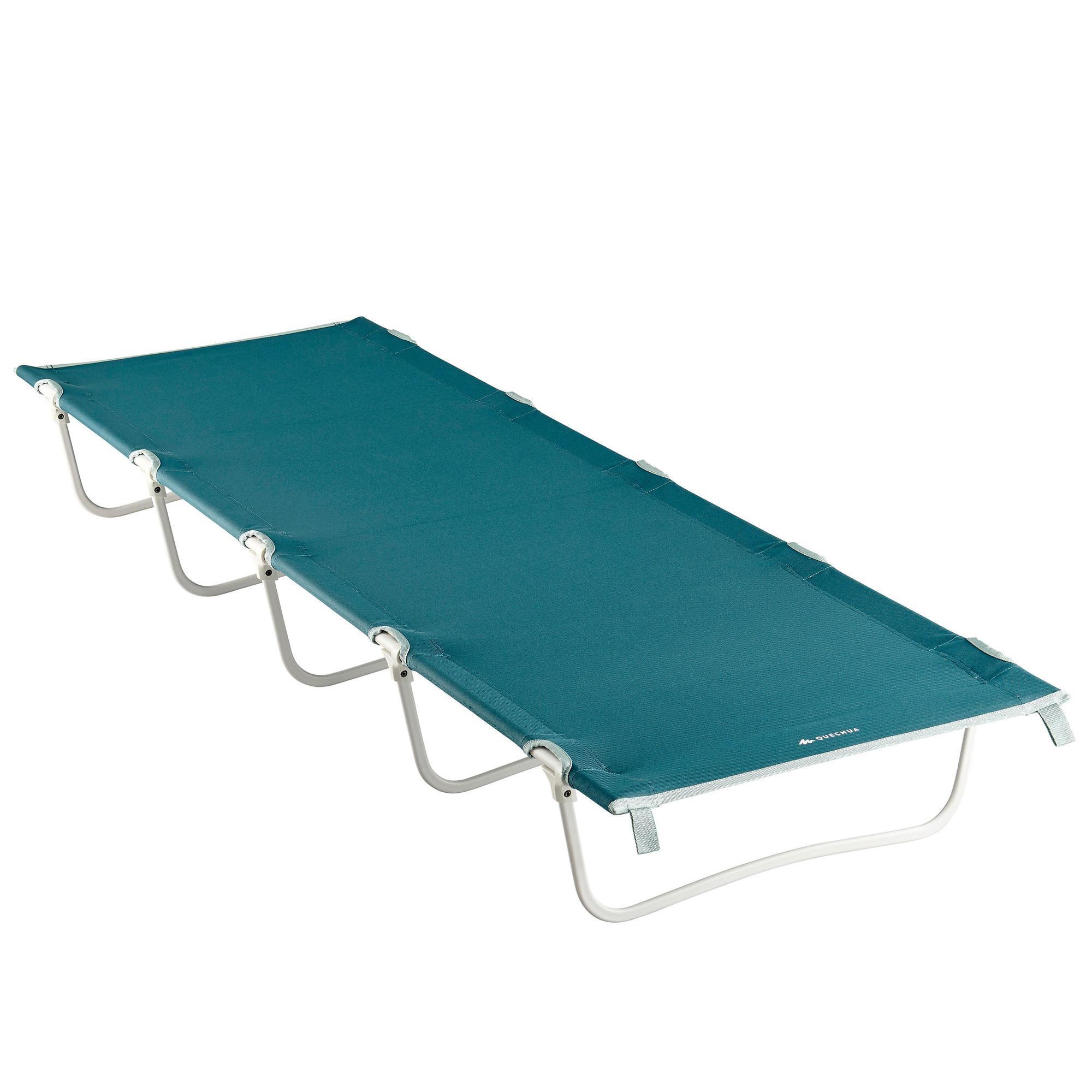 Quechua Campingliege Camp Bed Basic 60 cm x 185 cm für 1 Person blau