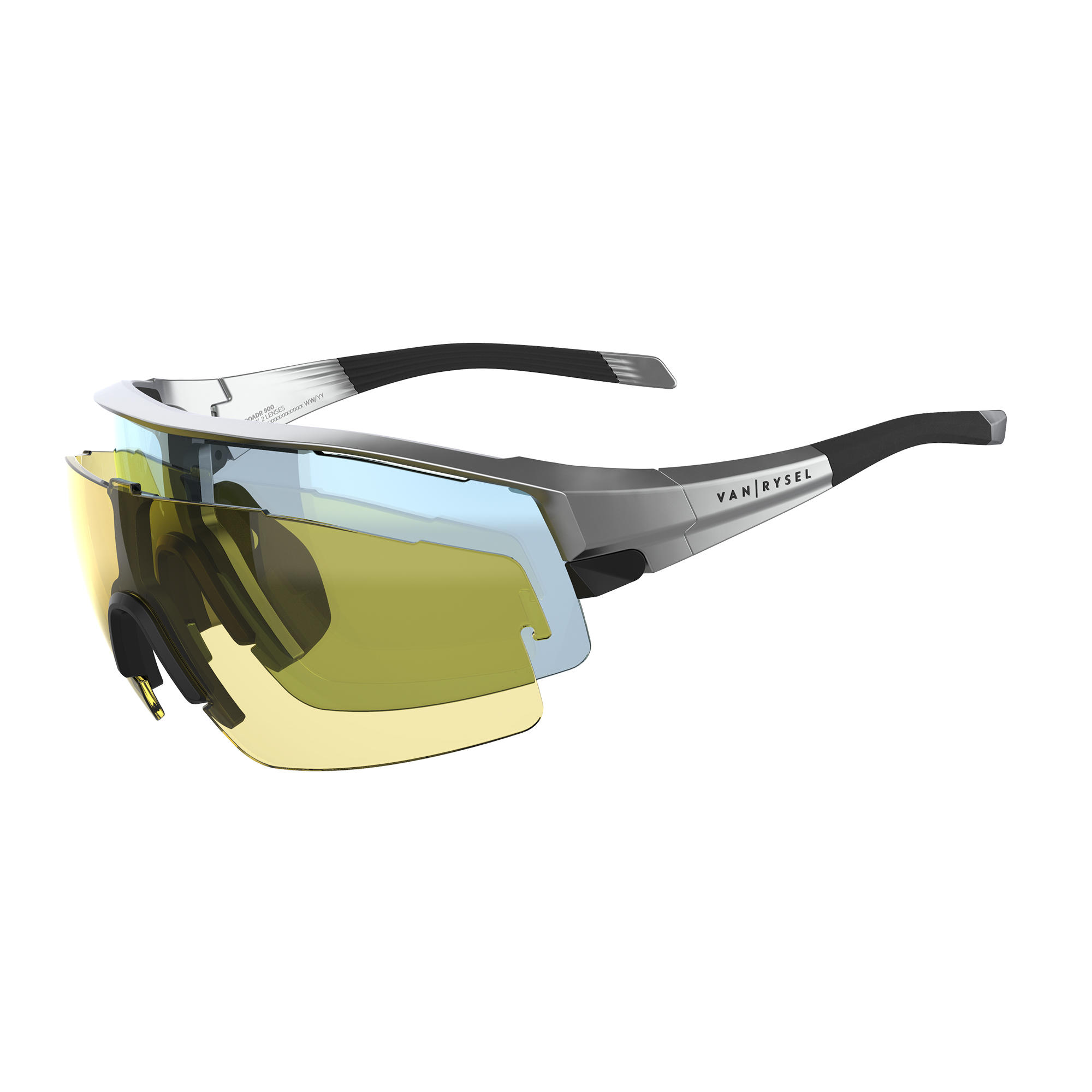 Van Rysel Fahrradbrille RR 900 photochrom Erwachsene grau