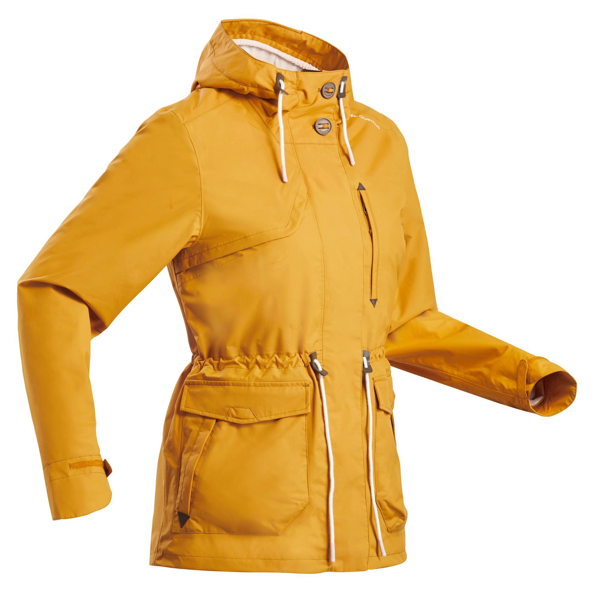 Quechua Wanderjacke Naturwandern NH550 wasserdicht Damen ocker