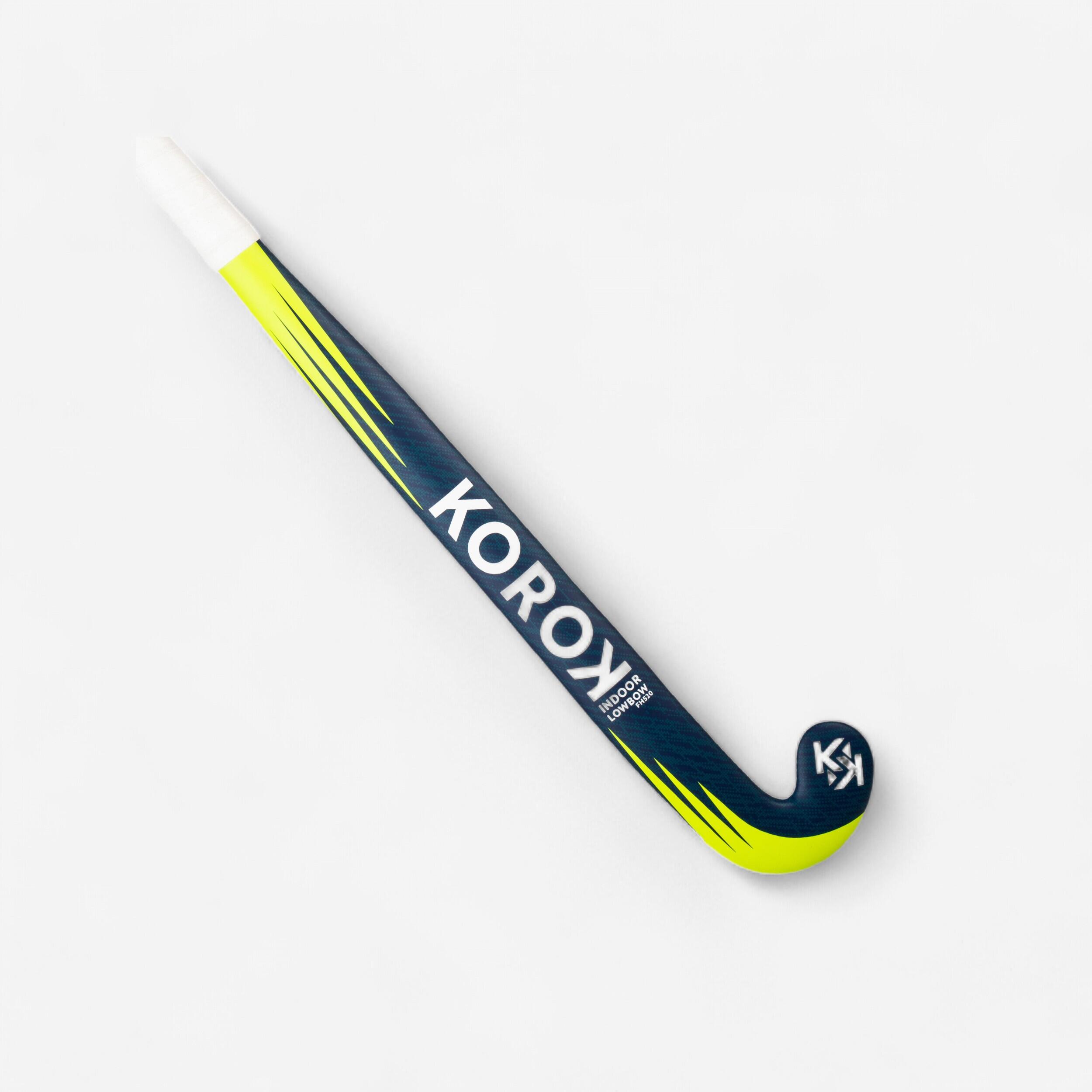 Korok Hallenhockeyschläger FH520 Erwachsene Low Bow 20% Carbon gelb