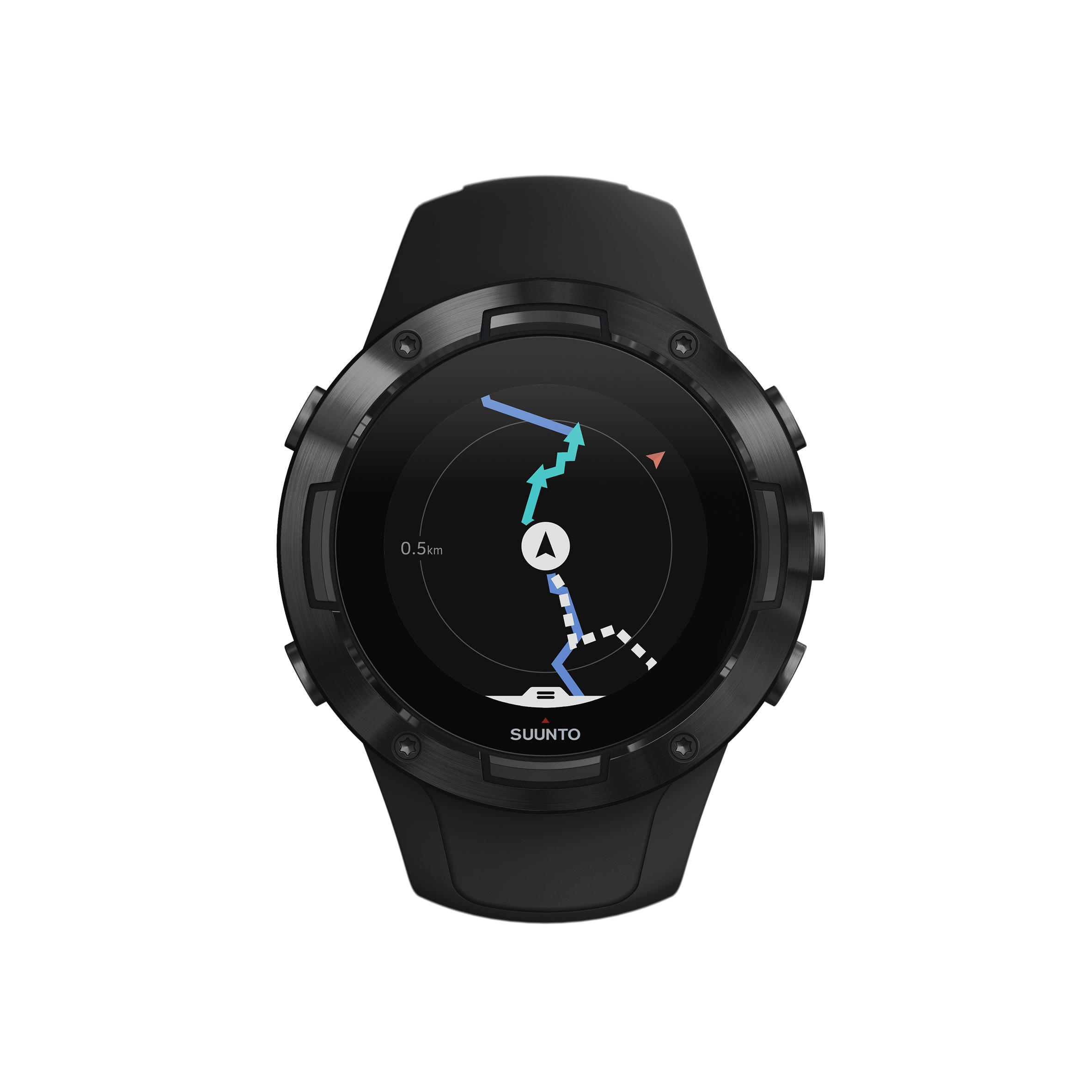 Suunto GPS-Multisportuhr Pulsuhr Suunto 5 All Black