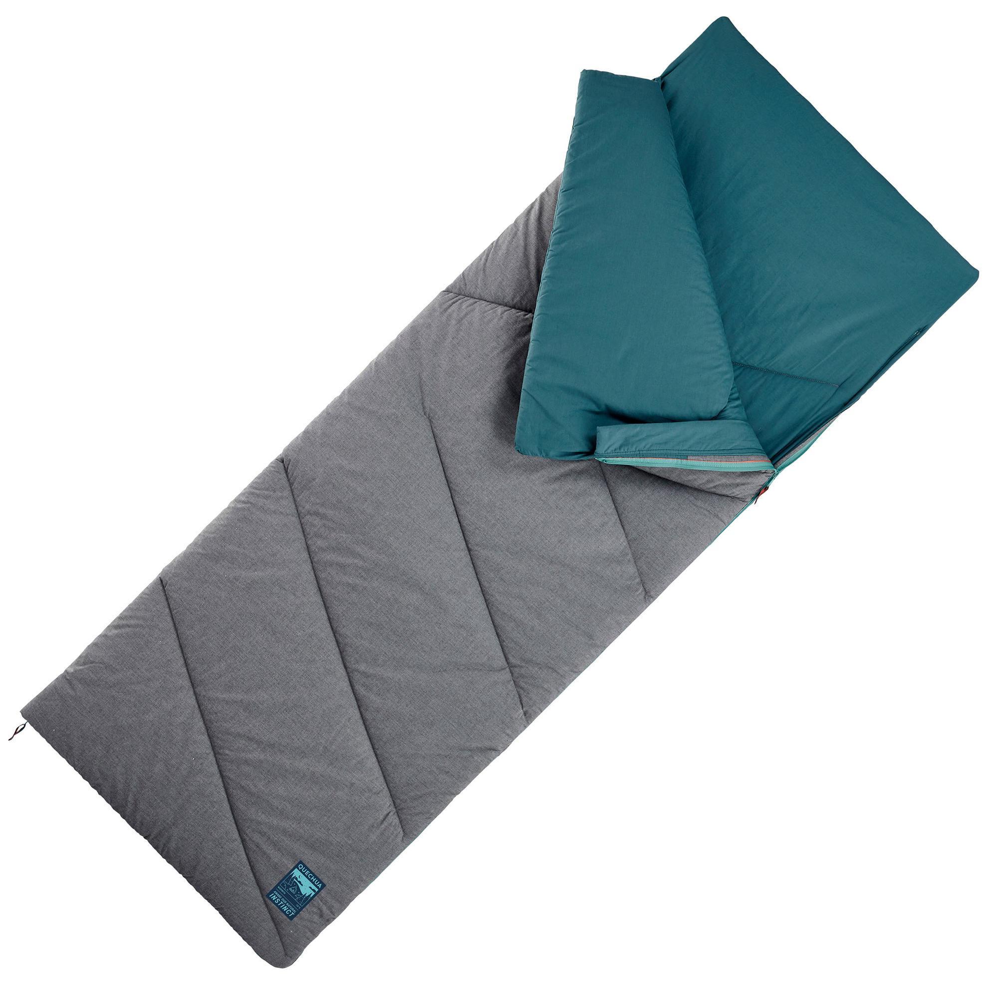 Quechua Schlafsack Camping - Arpenaz 10 °C Baumwolle blau