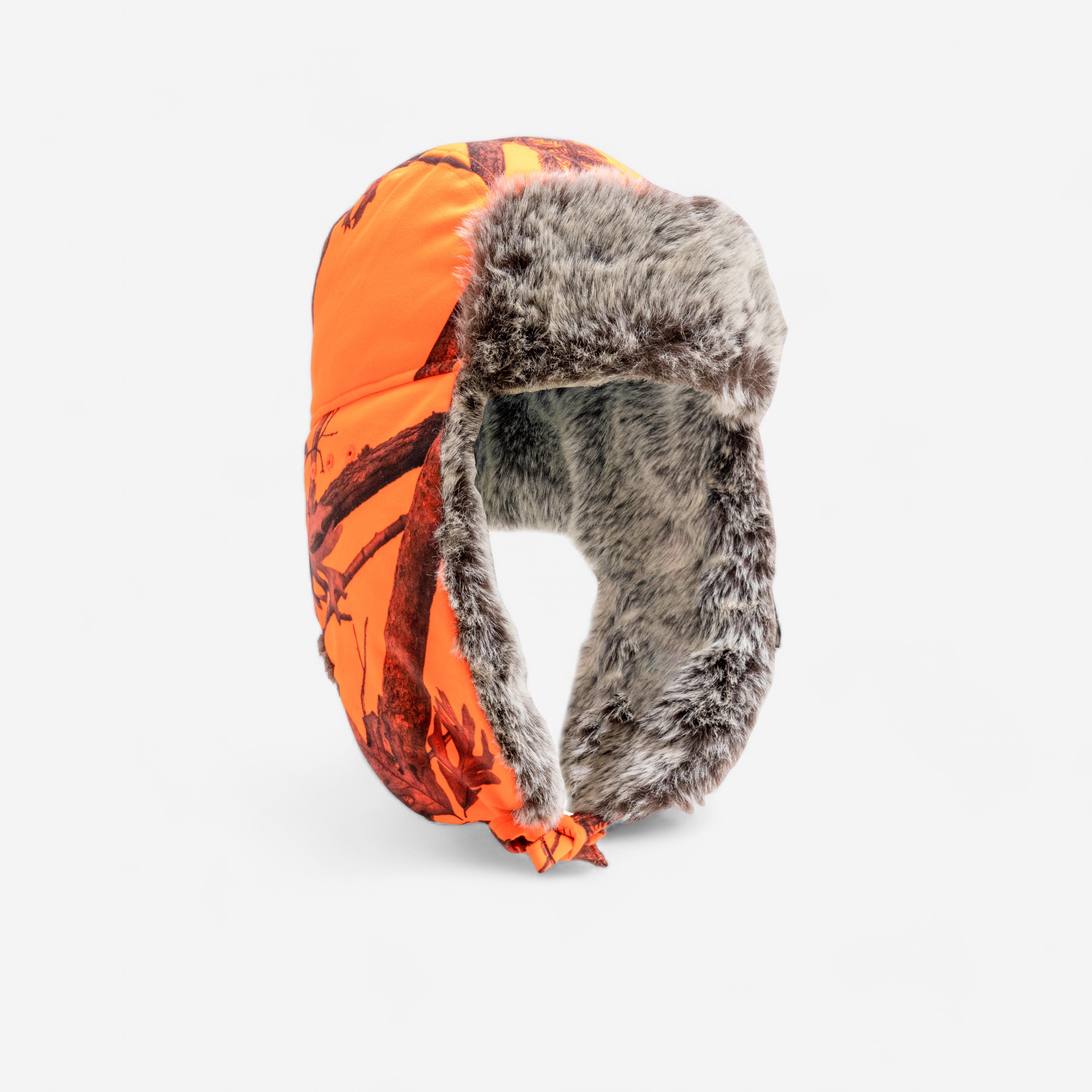 Solognac Jagd-Pelzmütze camouflage/orange