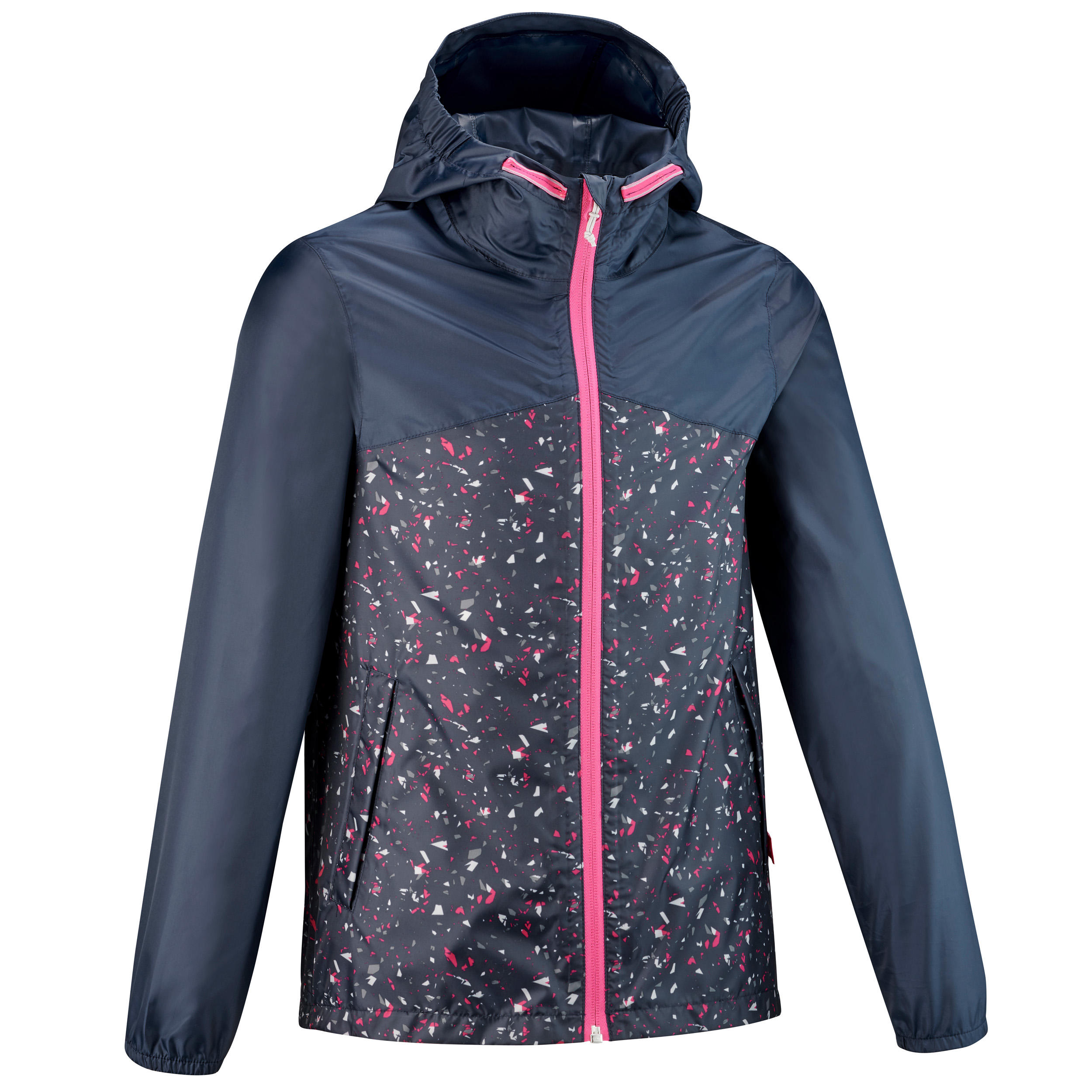 Quechua Wanderjacke MH150 Wasserdicht Kinder Gr. 122–170 marineblau