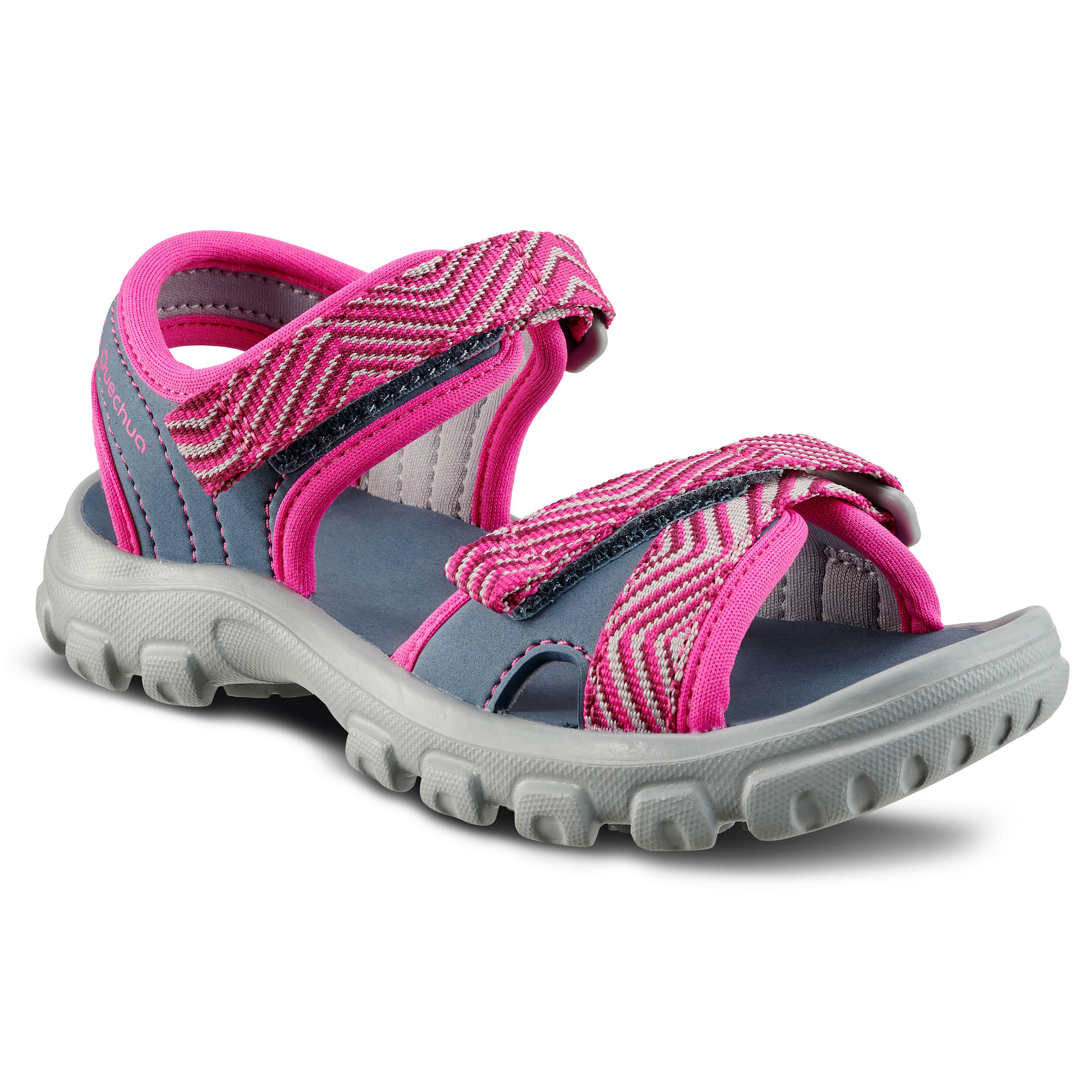 Quechua Wandersandalen MH100 Kinder Gr. 24–31 blau/rosa