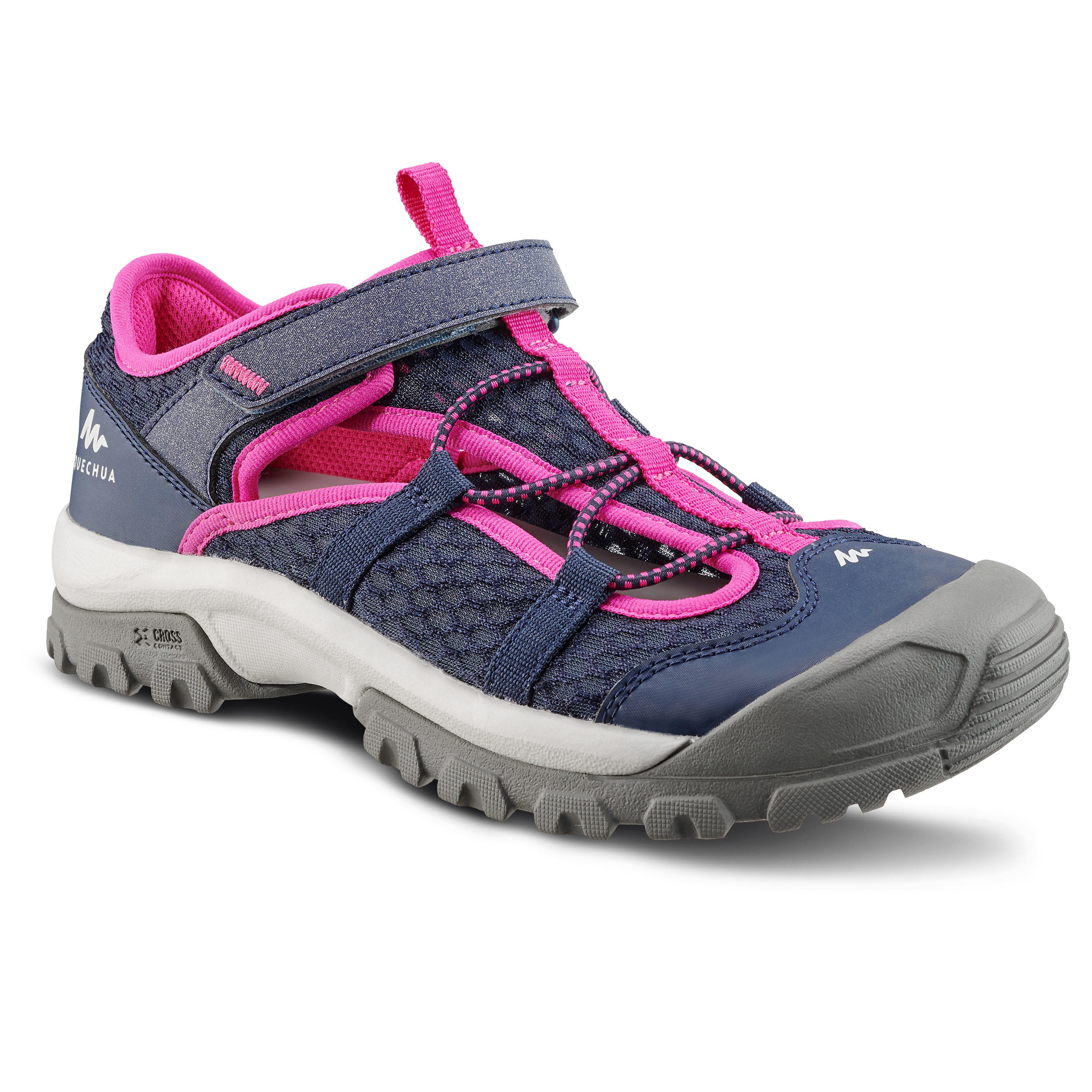 Quechua Wandersandalen MH150 TW Kinder Mädchen Gr. 28–39 blau/rosa