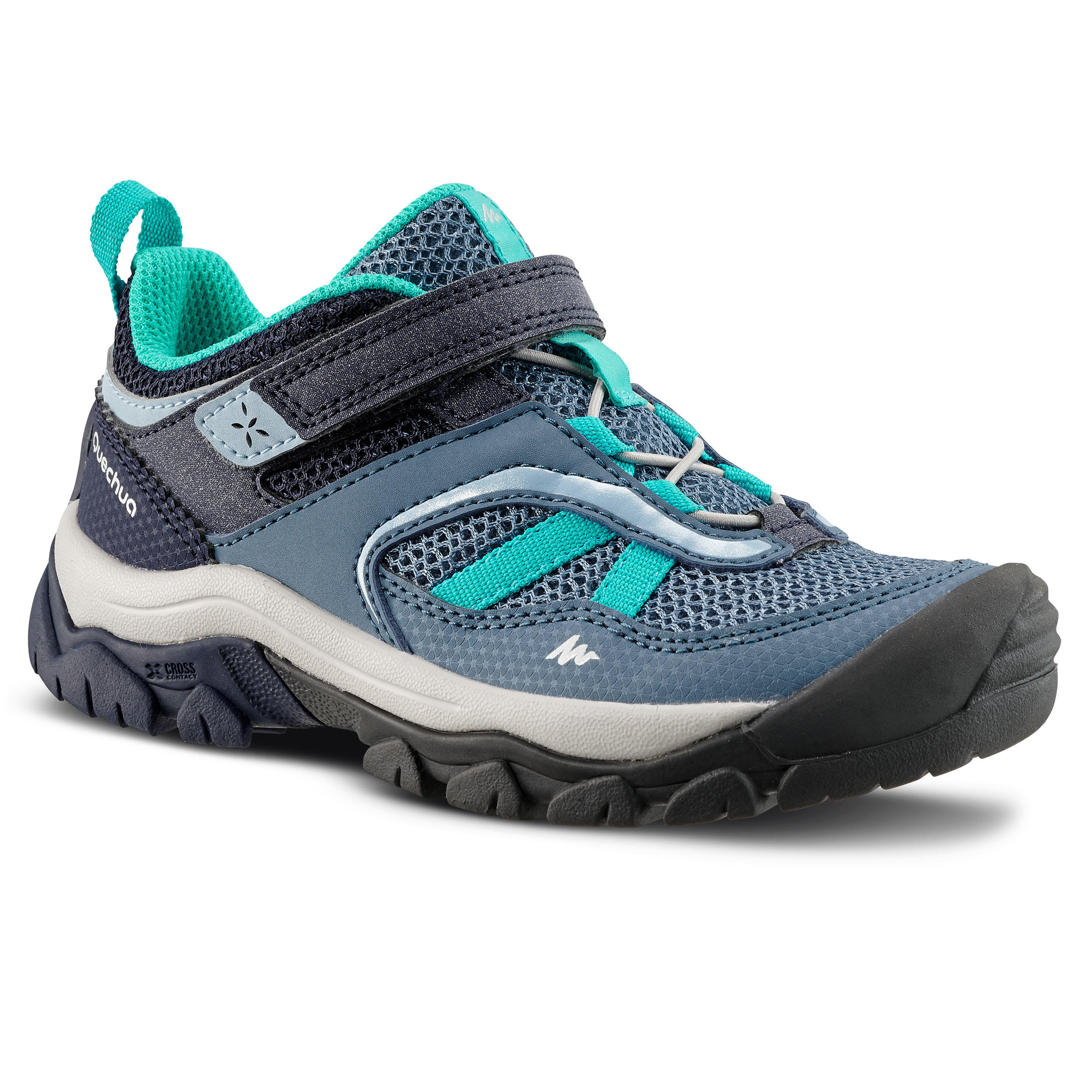 Quechua Wanderschuhe Crossrock mit Klettverschluss Kinder Gr. 24–34 blau