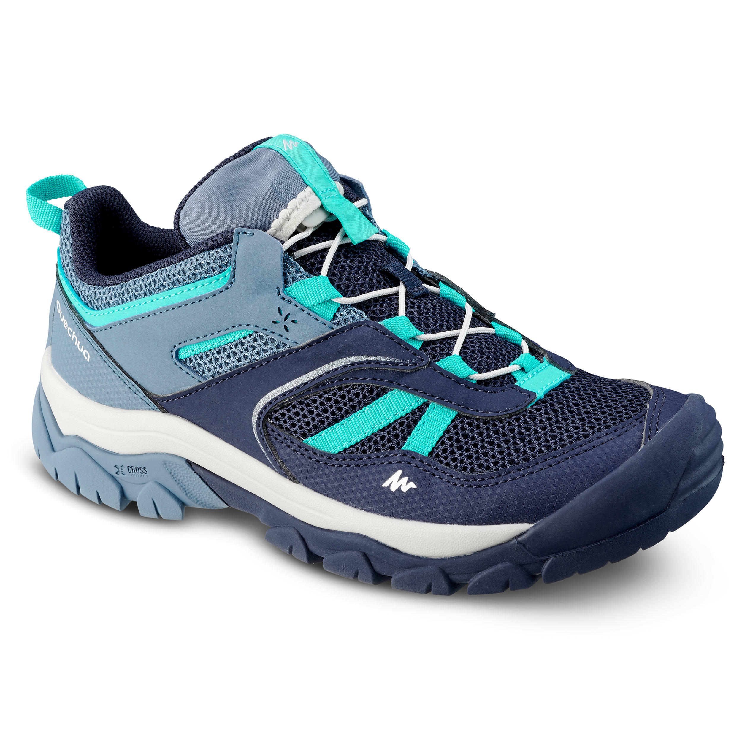Quechua Wanderschuhe Crossrock mit Schnürung Kinder Mädchen Gr. 35–38 blau