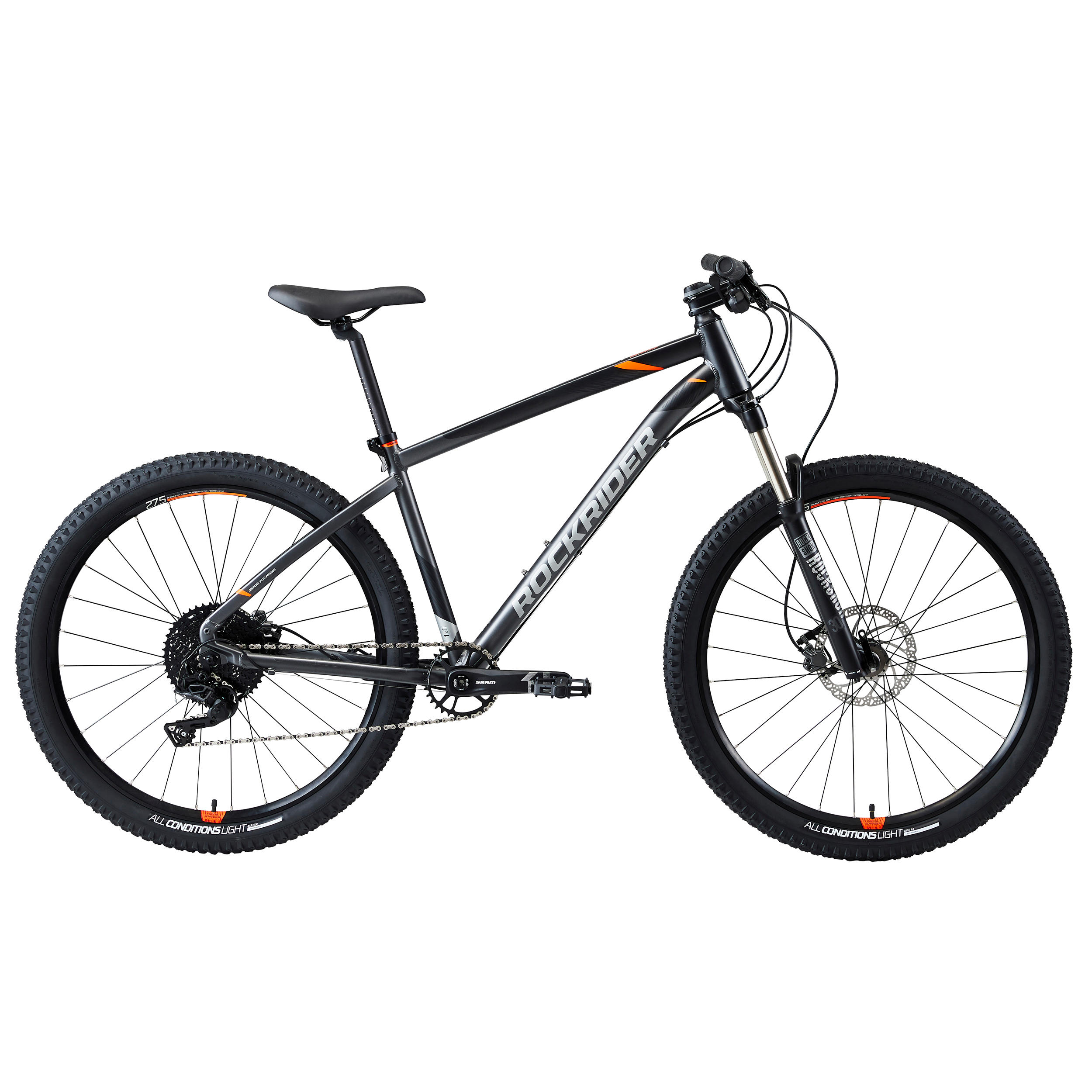 Rockrider Mountainbike ST 900 27,5 Zoll grau/orange