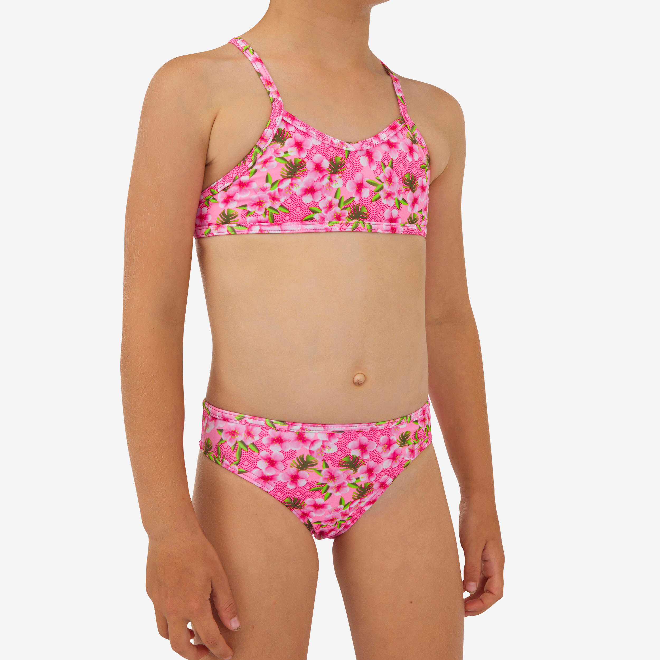 Olaian Bikini-Set Mädchen 100 Boni Sakura pink